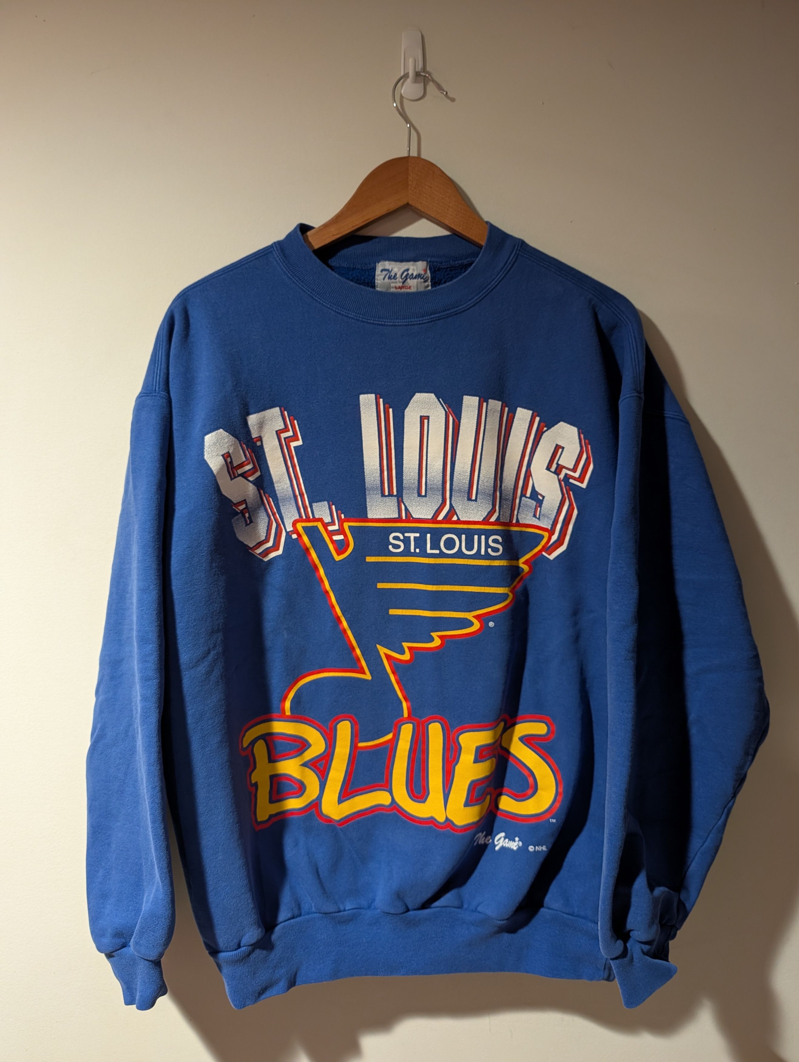 NFL Vintage St Louis Blues NHL Sweatshirt The Game Graphic Size US L / EU 52-54 / 3 - 1 Thumbnail
