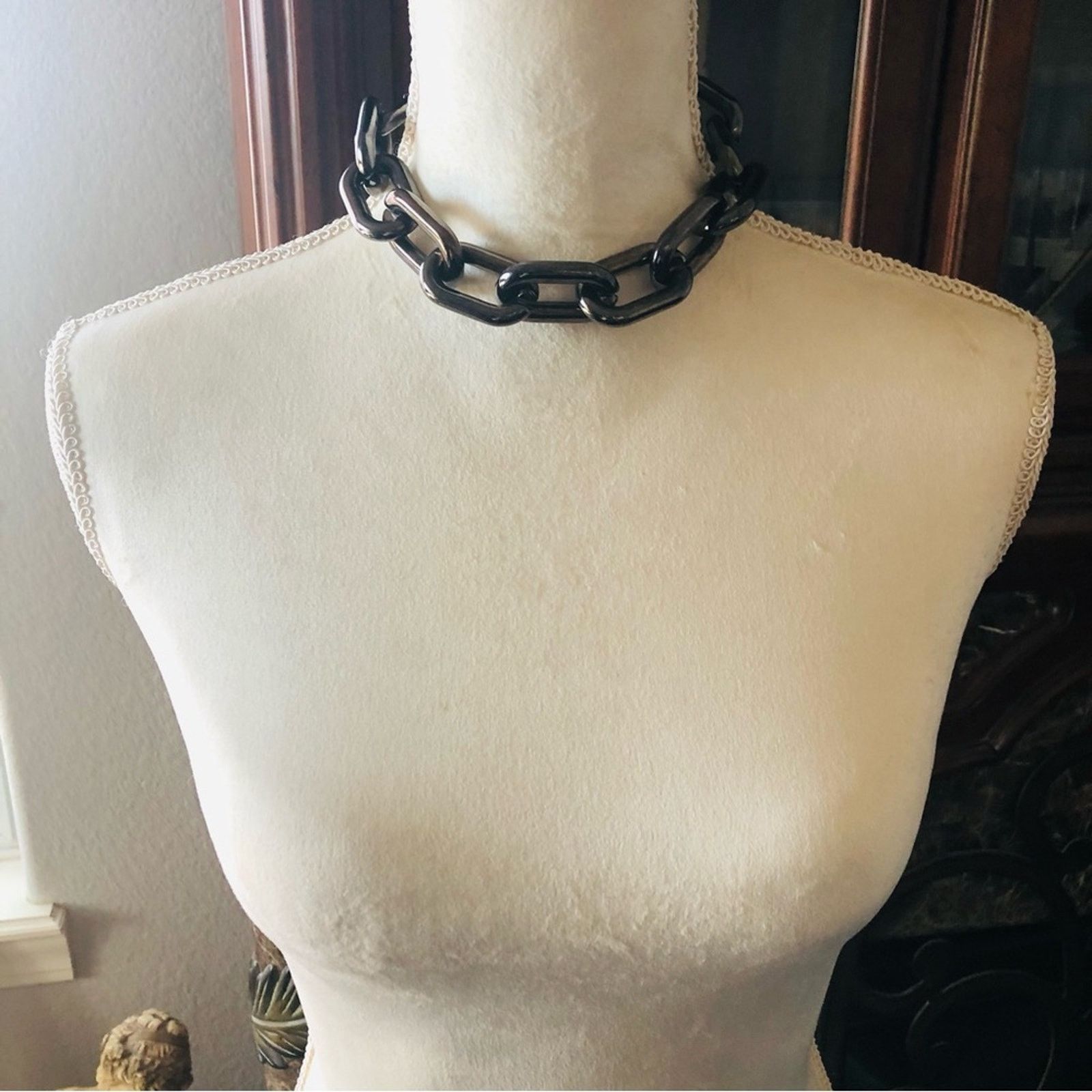 Jewelry Dark copper chrome bold chunky link choker necklace Size ONE SIZE - 7 Thumbnail
