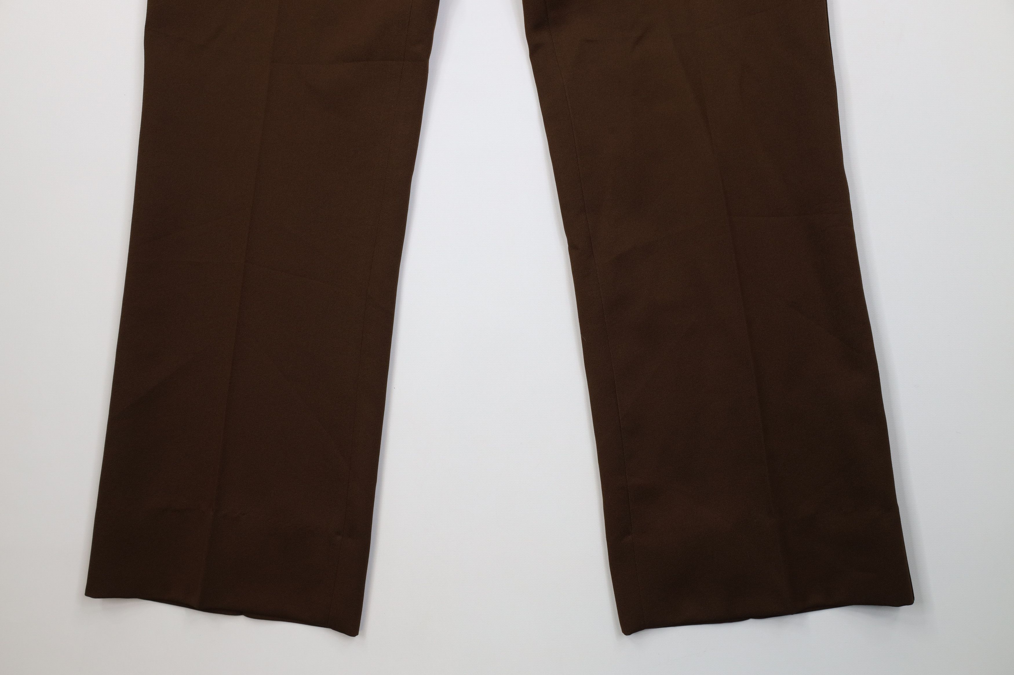 Vintage Vintage 70s Streetwear Flared Wide Leg Chino Pants USA Brown Size US 34 / EU 50 - 4 Thumbnail
