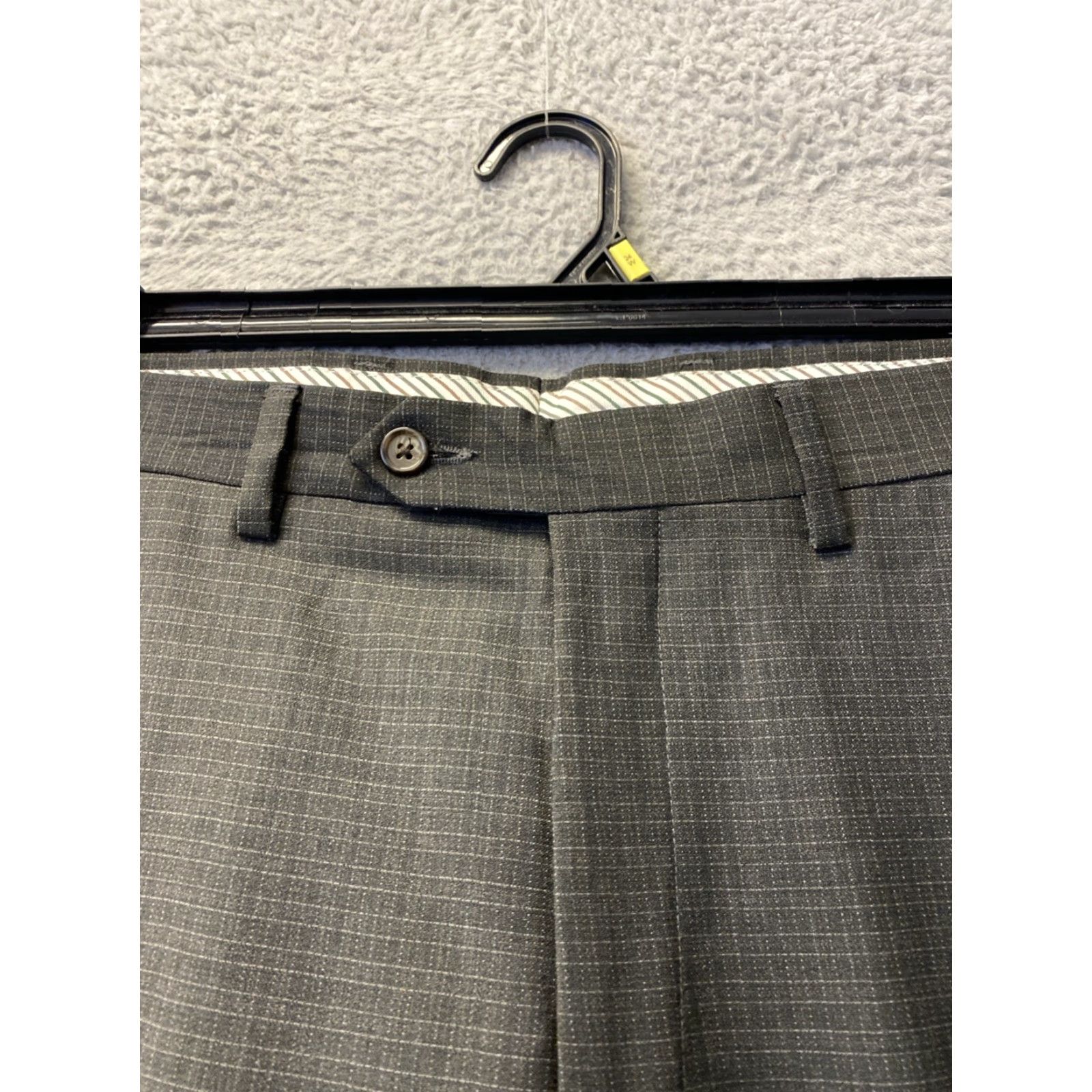 Berle Berle Dress Pants Mens 34 Dark Gray Brown Like Flat Front Slim/Regular Straight Leg City Preppy USA Pants Size US 34 / EU 50 - 2 Thumbnail