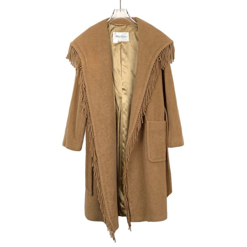 Max Mara Max Mara Amitie Brown Fringed Belted Coat Size XS / US 0-2 / IT 36-38 - 1 Thumbnail