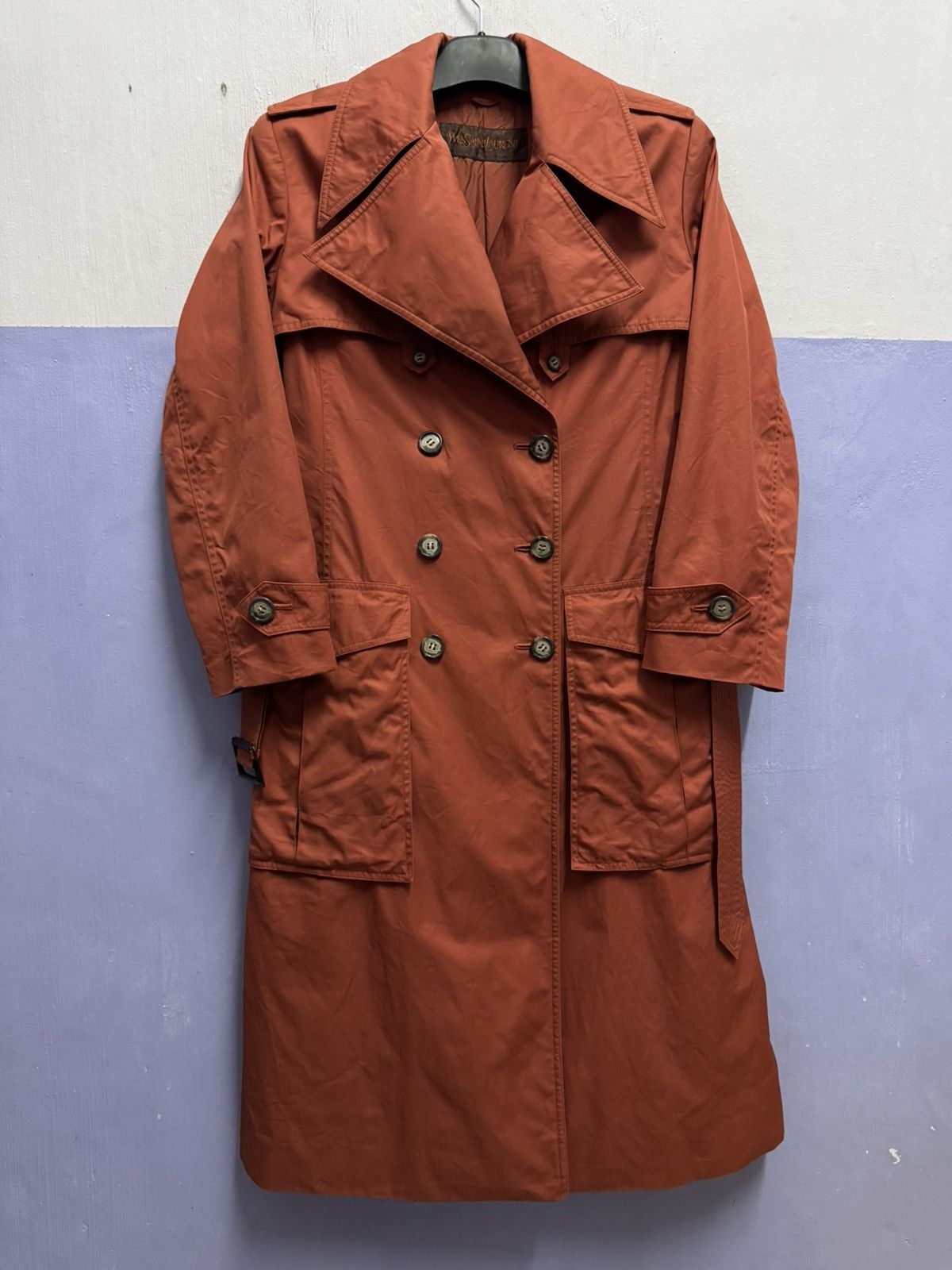 Yves Saint Laurent Yves Saint Laurent Double Breast Trench Coat Size S / US 4 / IT 40 - 2 Thumbnail