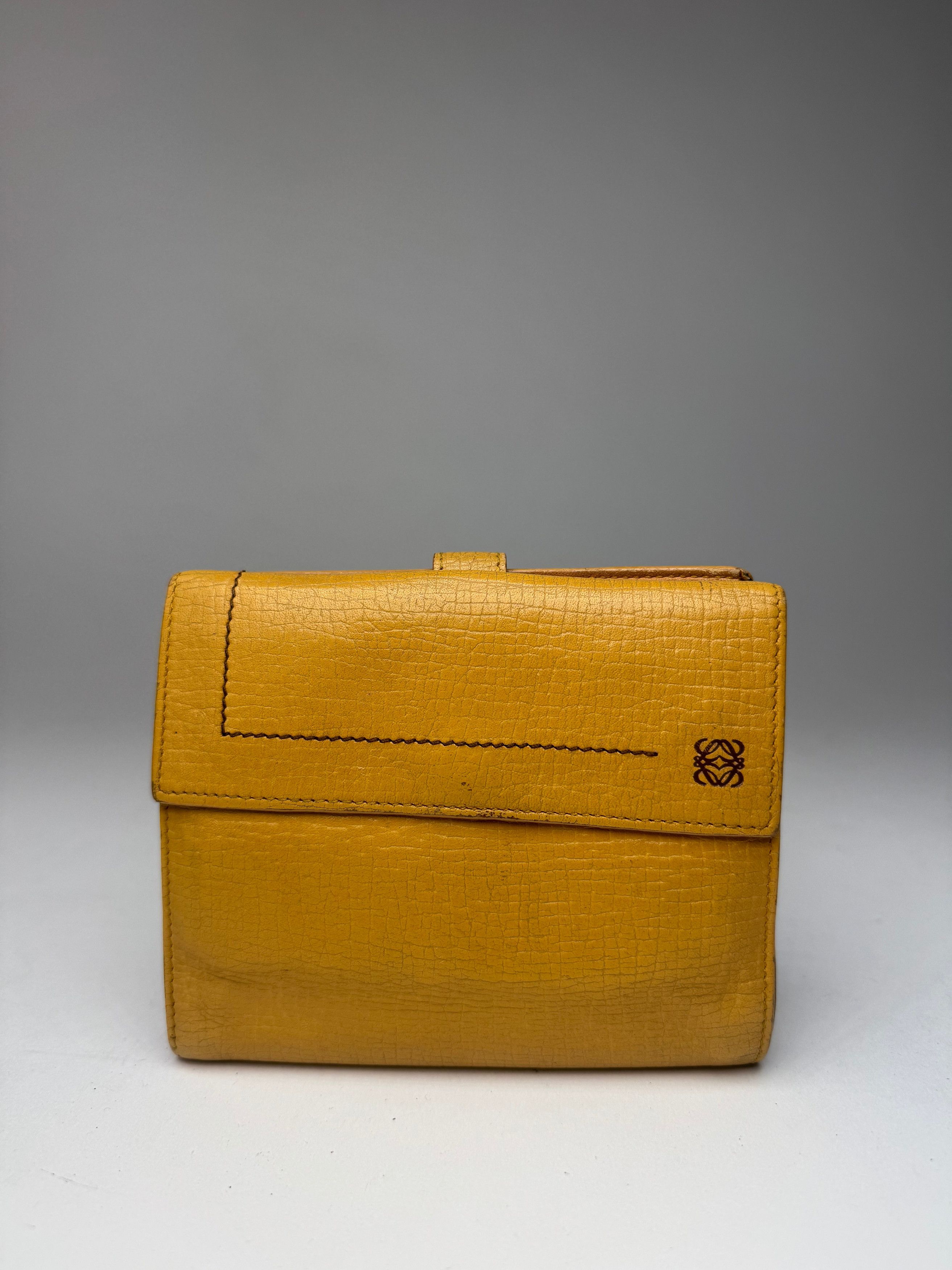 Loewe Vintage Leather wallet yellow Size ONE SIZE - 1 Thumbnail