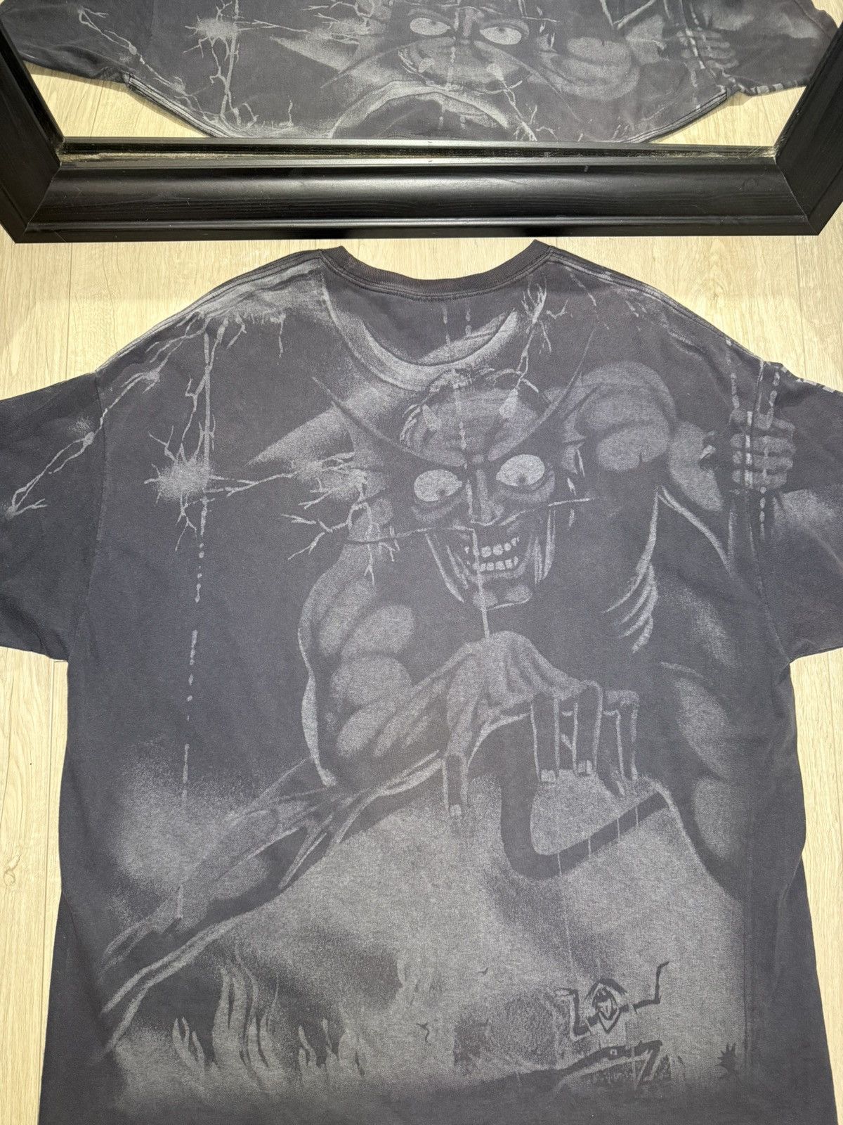 Band Tees × Vintage Vintage / Y2K Rare 2009 Iron Maiden All Over Print Devil Size US XXL / EU 58 / 5 - 7 Thumbnail