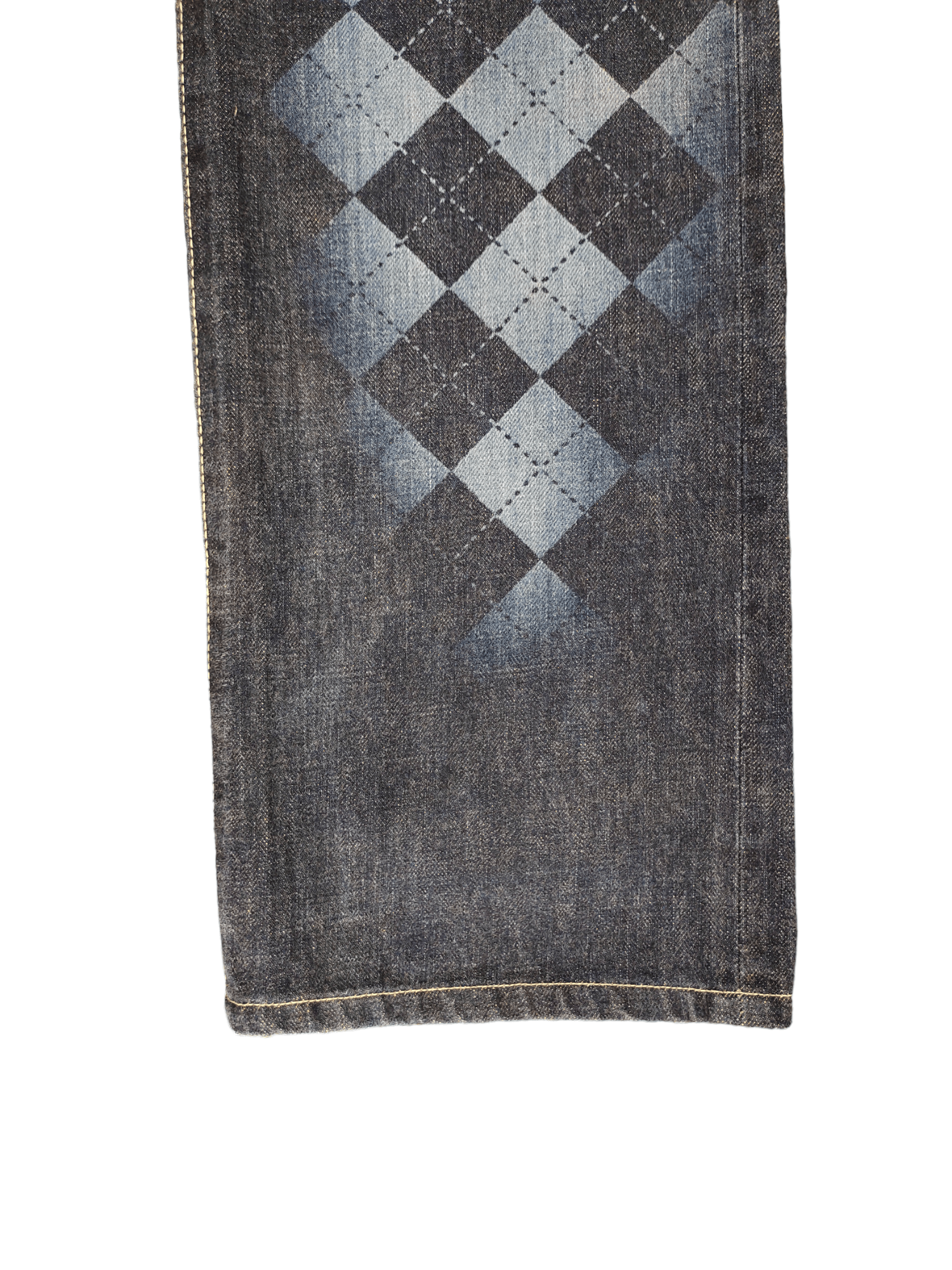 Hysteric Glamour × Undercover Vintage Y2k Byemrt Japan Checkered Plaid Printed Denim Jeans Size US 33 - 7 Thumbnail