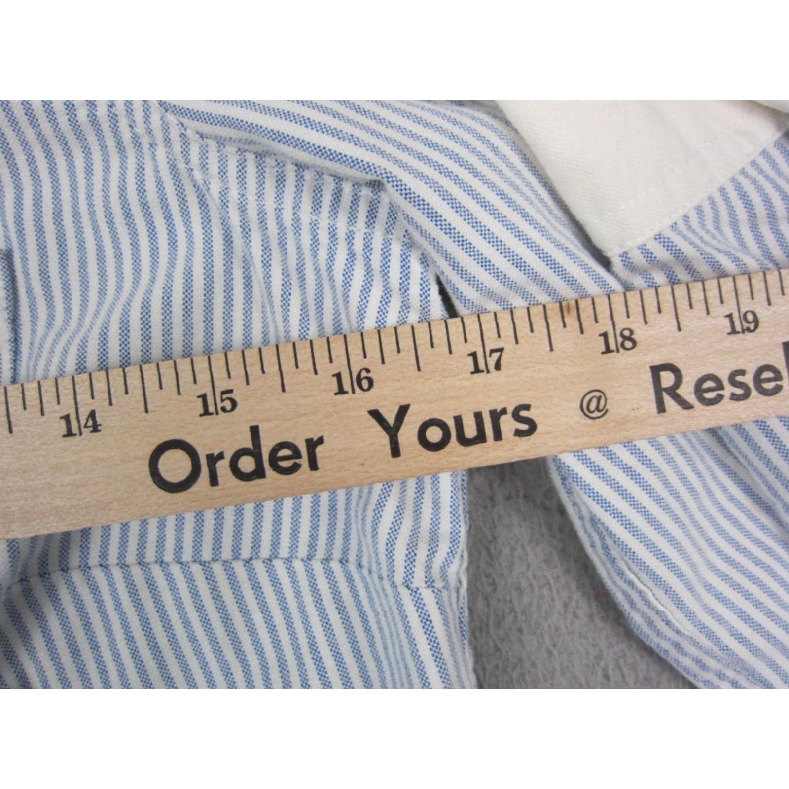 Abercrombie & Fitch VINTAGE Abercrombie & Fitch Shirt Womens Medium Blue Striped Button Down Long Sleeve Collared Pocket Casual Classic 90s Theme Womens Size M / US 6-8 / IT 42-44 - 6 Thumbnail