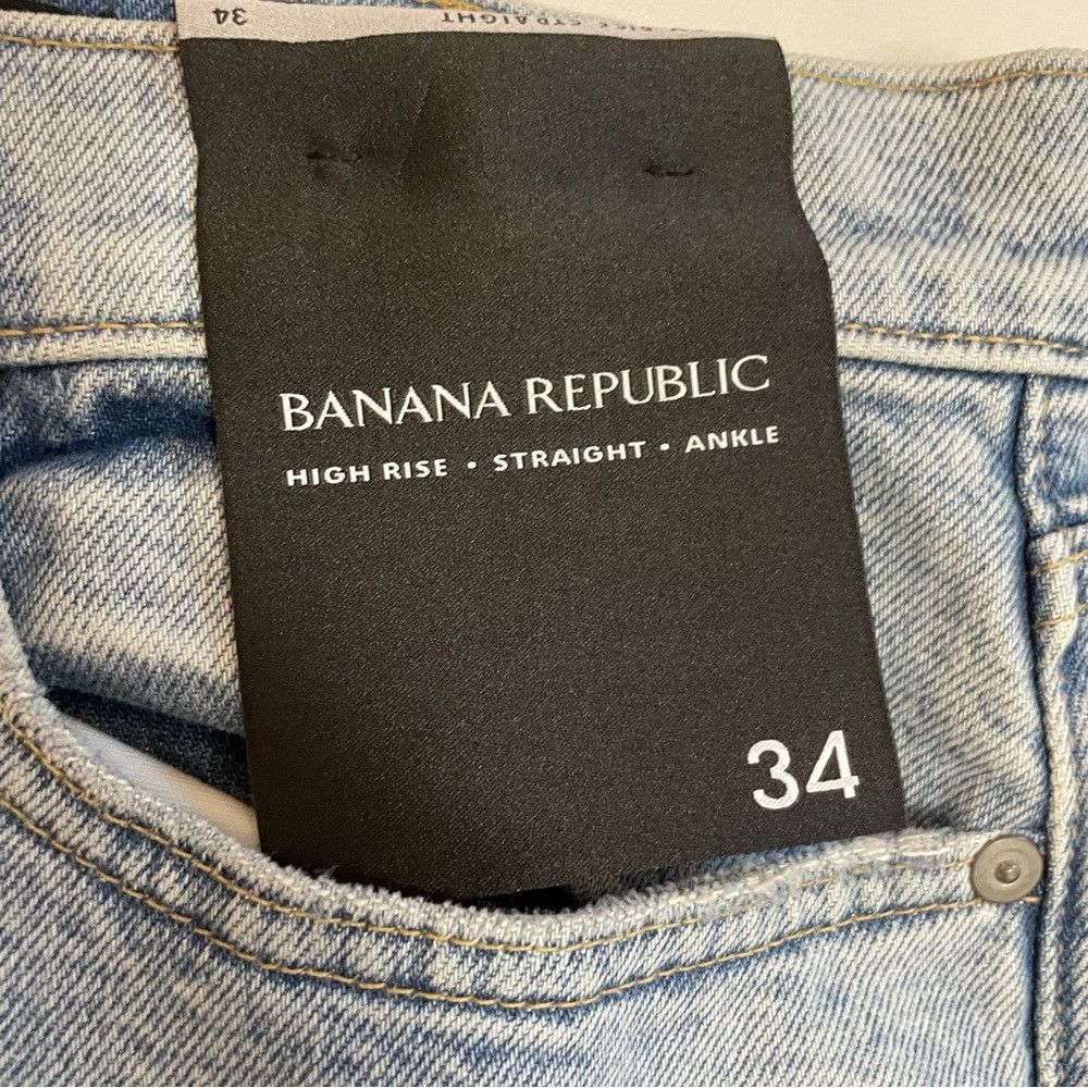 Banana Republic NWT New Banana Republic High Rise Straight Leg Ankle Jeans Size 34" / US 12 / IT 48 - 6 Thumbnail