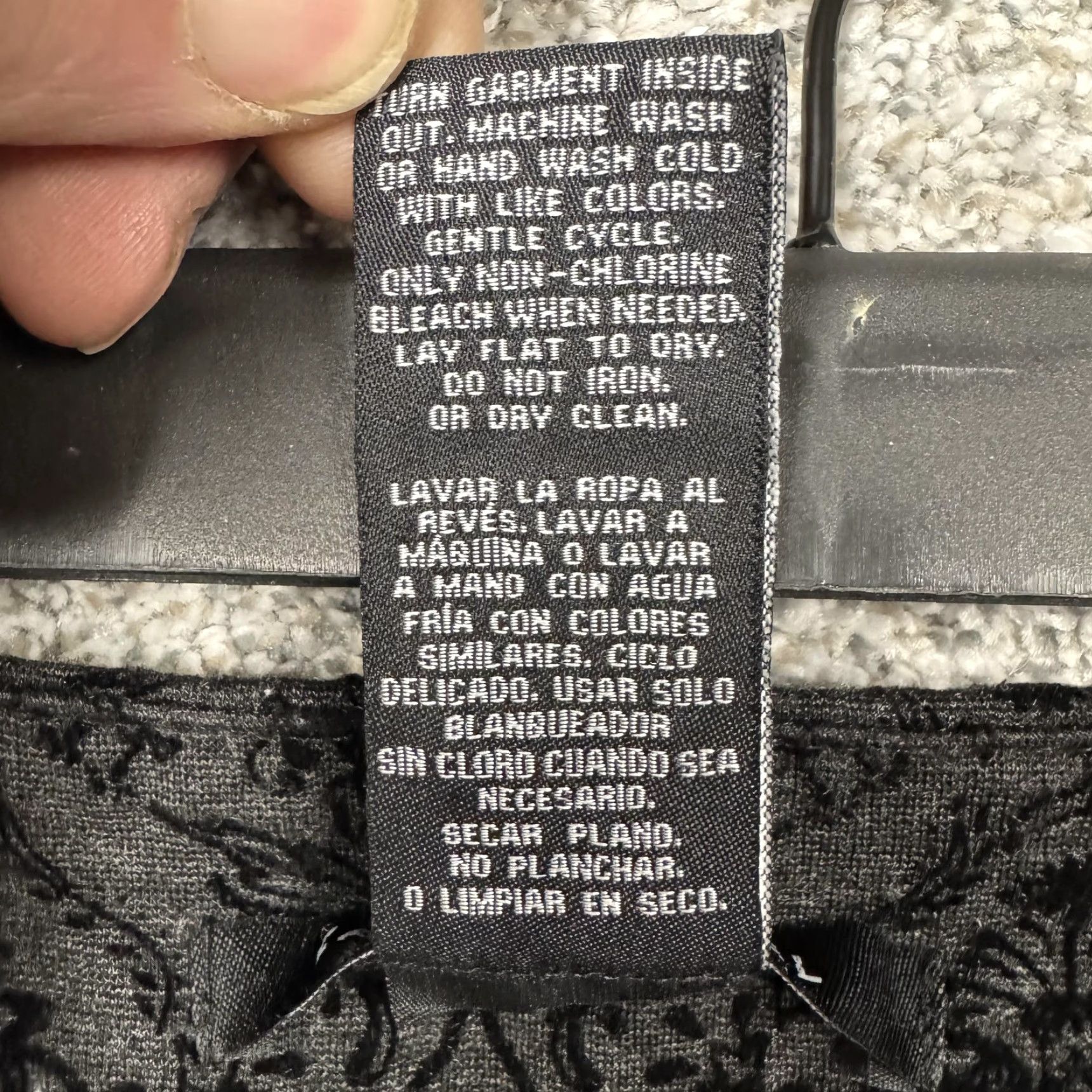 Vintage Zac & Rachel Pants L Black Floral Jacquard Ankle Stretch Pull On Elastic Waist Womens Tapered Inseam 24.5in Size 36" / US 14 / IT 50 - 7 Thumbnail