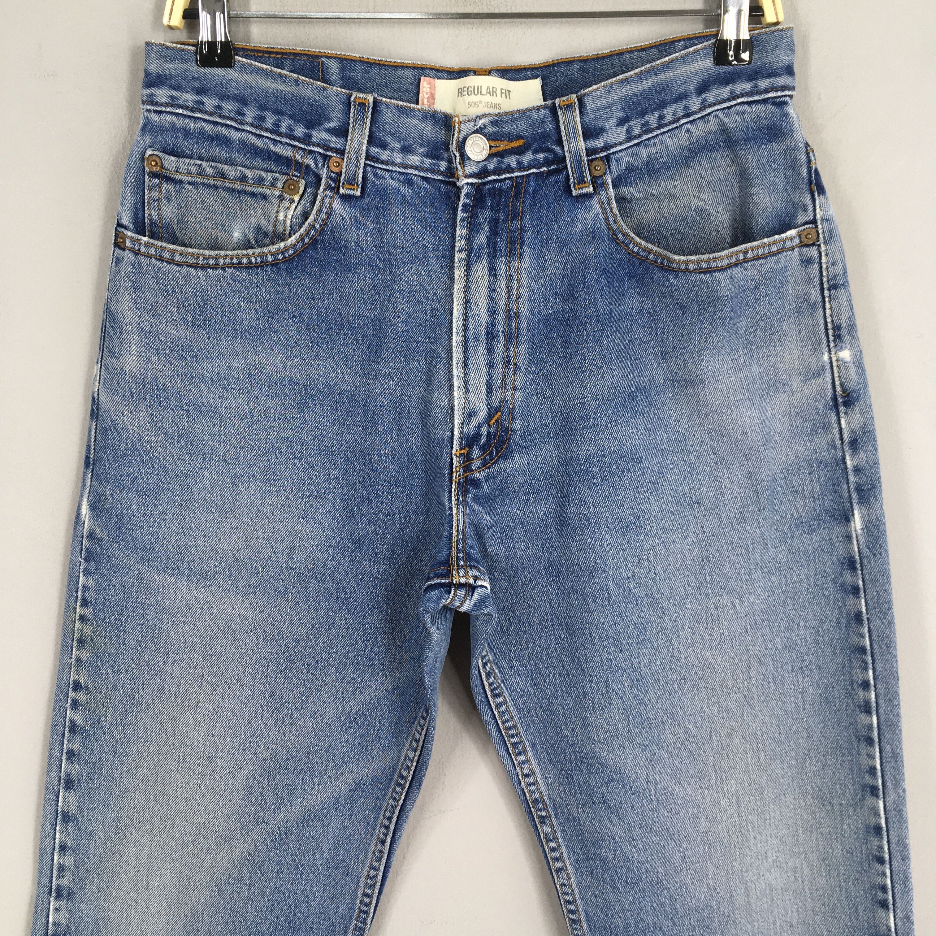 Levi's Size 30x32 Vintage 90s Levi's 505 Faded Blue Jeans S1802 Size US 30 / EU 46 - 2 Thumbnail