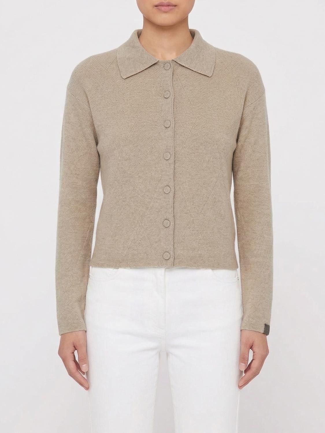 Max Mara Max Mara Sweater Woman Beige Size L / US 10 / IT 46 - 1 Thumbnail