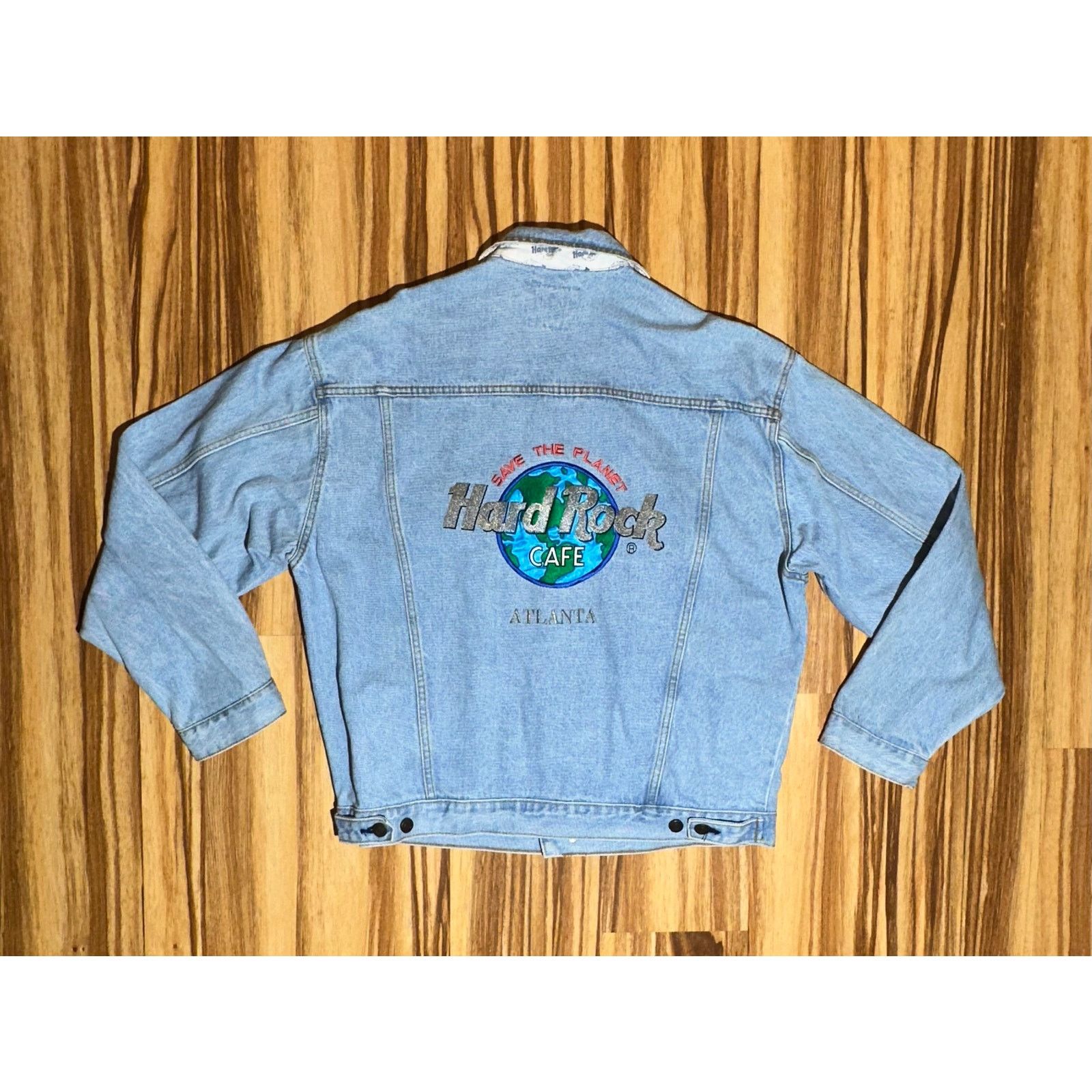 Hard Rock Cafe Vintage 1980s Hard Rock Cafe Atlanta Jean Jacket Size Large Size US L / EU 52-54 / 3 - 1 Thumbnail