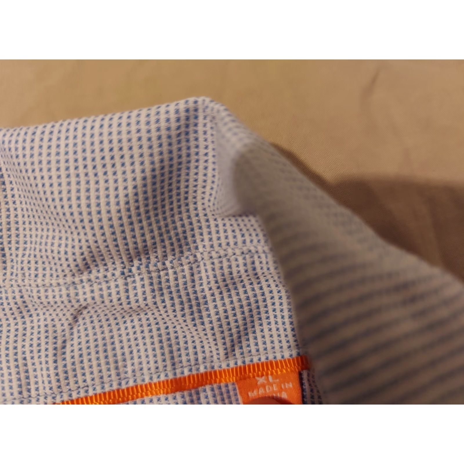 Orvis Orvis Mens Dress Shirt XL Blue Button Cotton Long Sleeve Collared Button-Up Classic Pockets Regular Adult Mens Size 46R - 4 Thumbnail