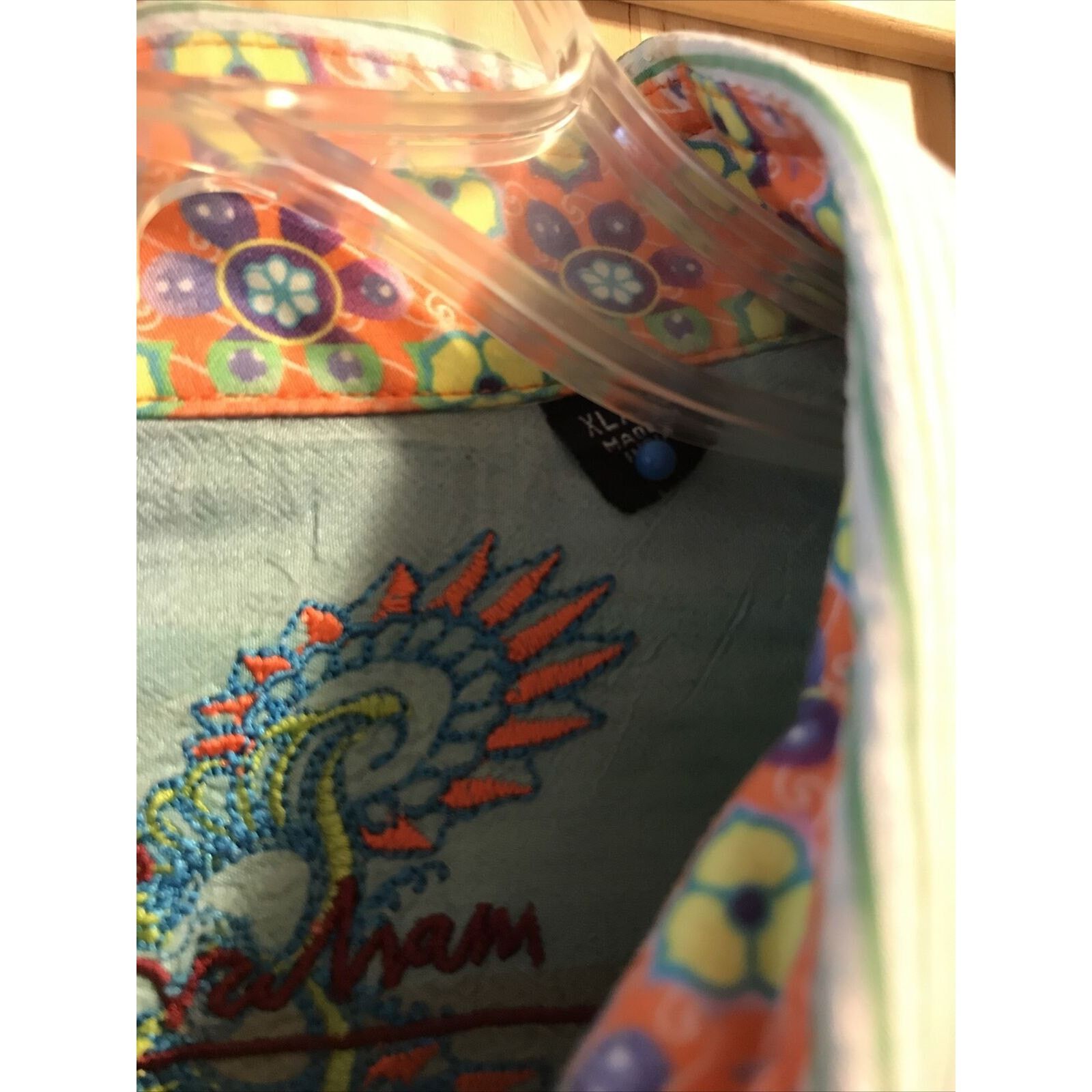 Robert Graham Robert Graham Mens XL Green Striped Long Sleeve Cotton Shirt Size US XL / EU 56 / 4 - 12 Thumbnail