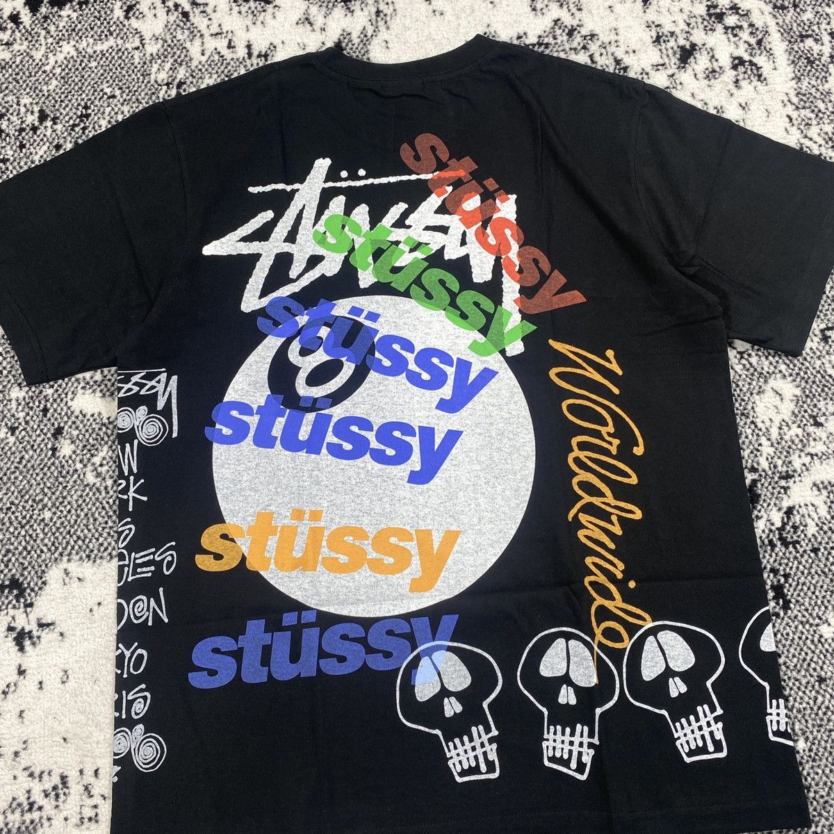 Stussy STUSSY TEST STRIKE PIGMENT DYED TEE IN BLACK - M Size US M / EU 48-50 / 2 - 2 Thumbnail