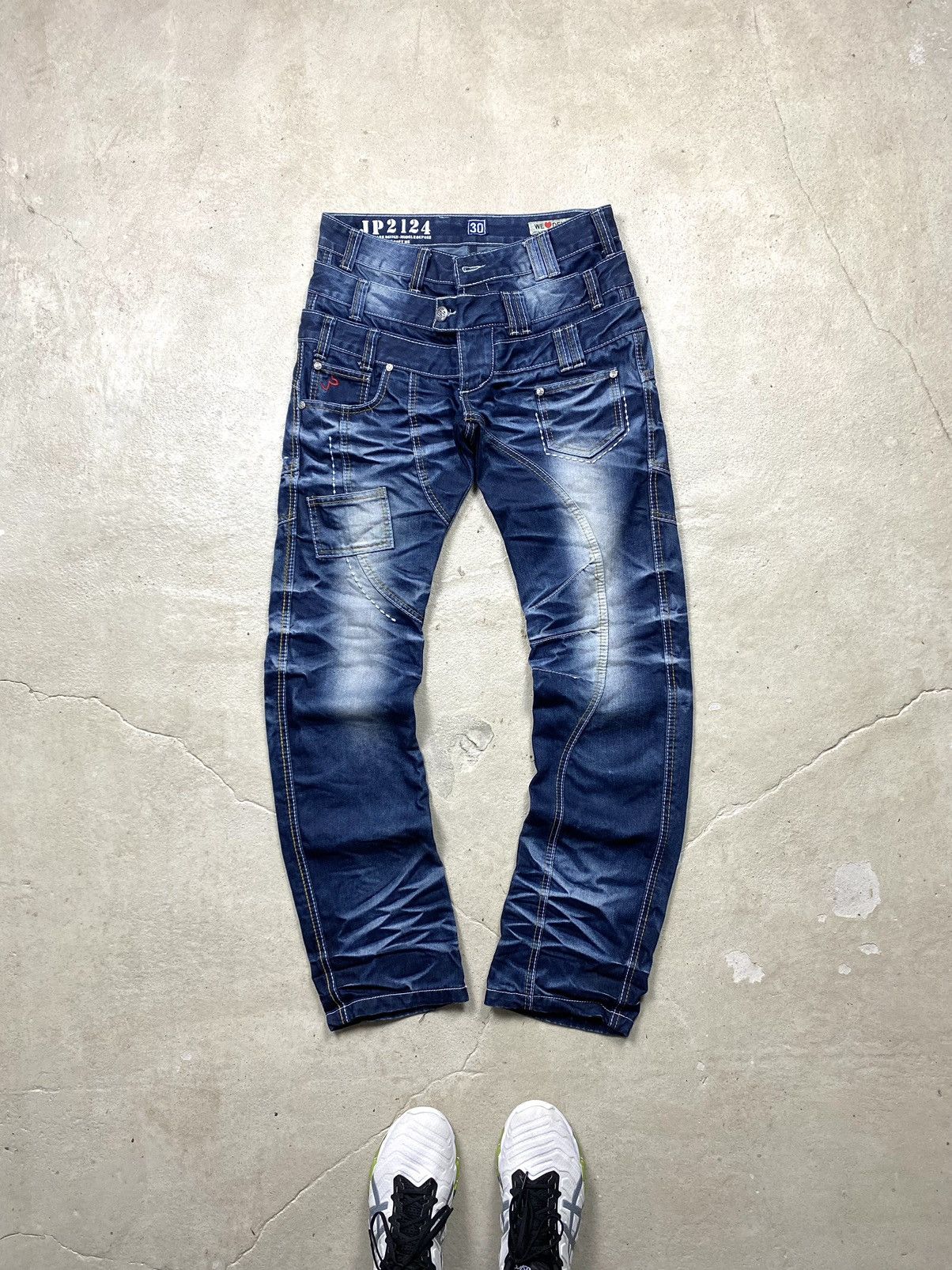 Japanese Brand Rare! Vintage Japan Design by Okishana Samoki Jeans Pants Size US 30 / EU 46 - 1 Thumbnail