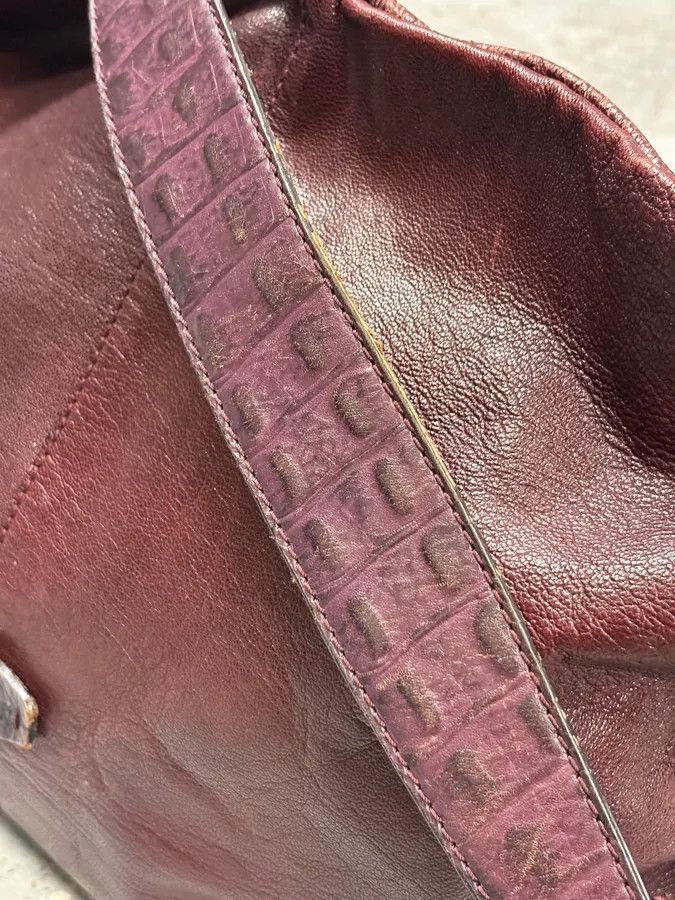Roberto Cavalli Roberto Cavalli Bordeaux Studded Leather Shoulder Bag Size ONE SIZE - 10 Thumbnail