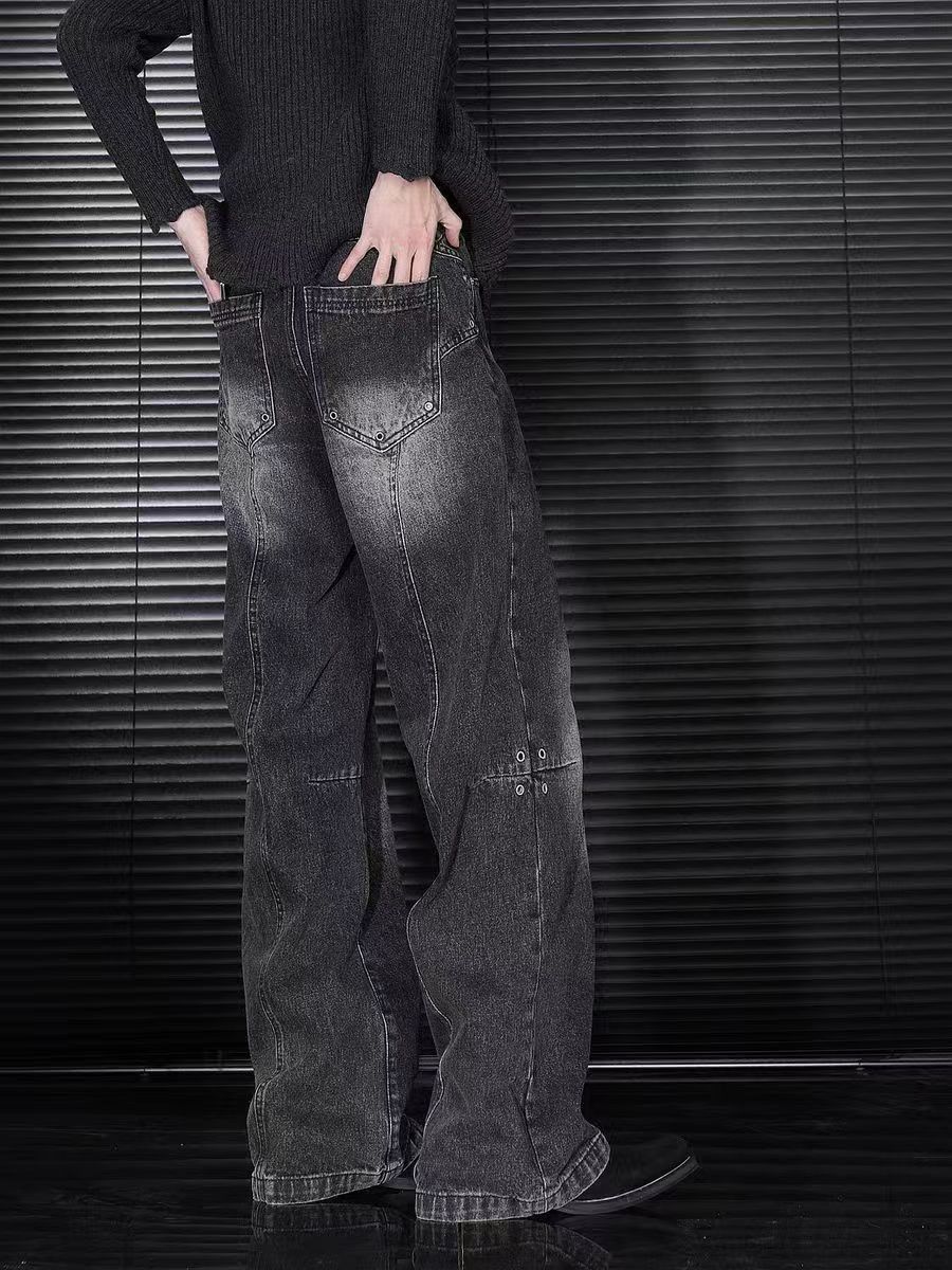 Japanese Brand × Vintage Street vintage washed micro flare jeans Size US 32 / EU 48 - 4 Thumbnail