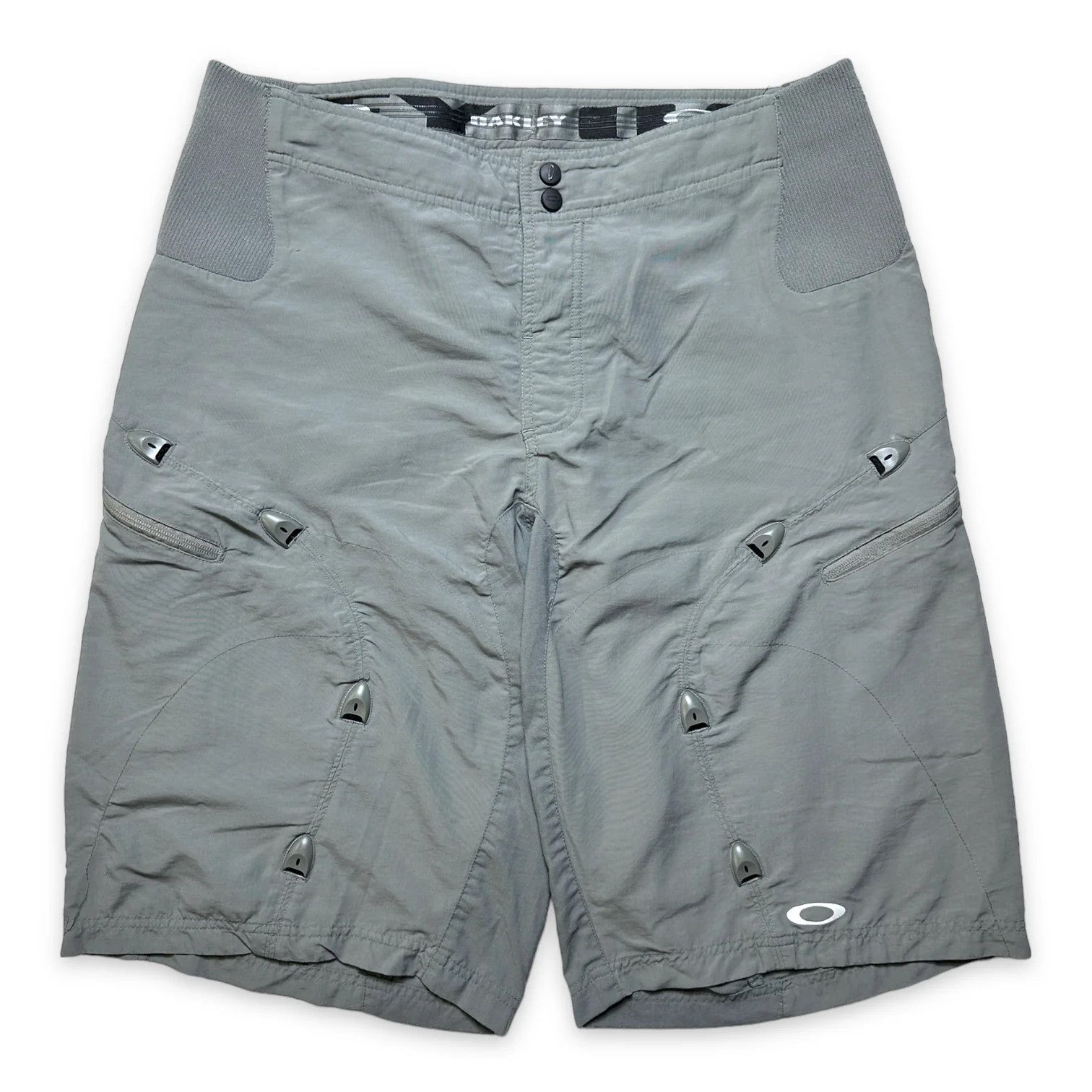 image of Oakley Grey Technical Ventilated Shorts - Extra Large, Men's (Size 36)