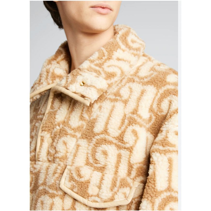 Nanushka Nanushka Logo Tan Beige faux fur fleece pullover Medium Size US M / EU 48-50 / 2 - 8 Thumbnail