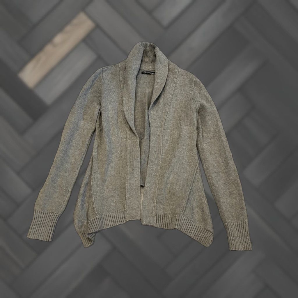 Kenneth Cole Kenneth Cole Open Front Cardigan Sweater Women S Gray Long Sleeve Casual Cozy Size S / US 4 / IT 40 - 1 Thumbnail