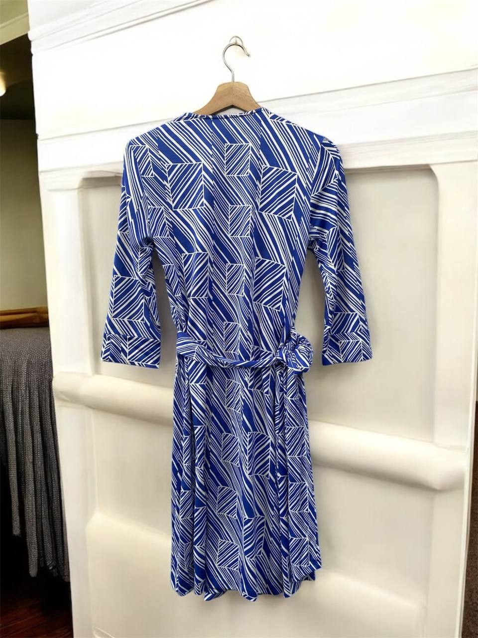 Designer × Diane von Furstenberg Diane Von Furstenberg Silk Dress Blue Size S / US 4 / IT 40 - 2 Thumbnail