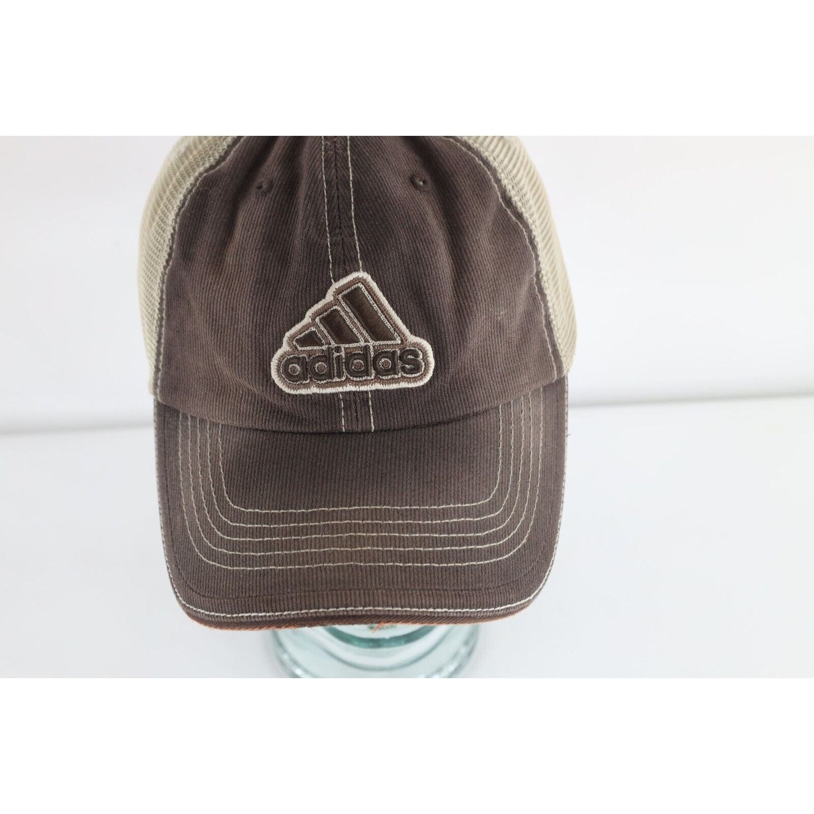 Adidas × Vintage Vintage Adidas Distressed Spell Out Ribbed Mesh Baseball Hat Size ONE SIZE - 2 Thumbnail