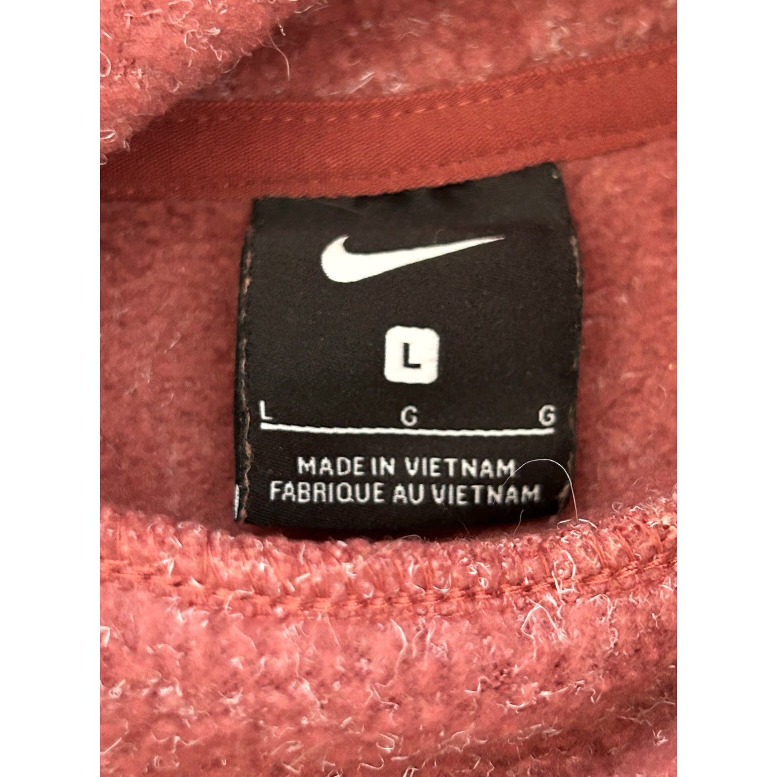 Nike Nike Therma-FIT Cowl Neck Fleece Pullover Women's L Pink Solid Logo Knit-Style Casual Sweater Size L / US 10 / IT 46 - 5 Thumbnail