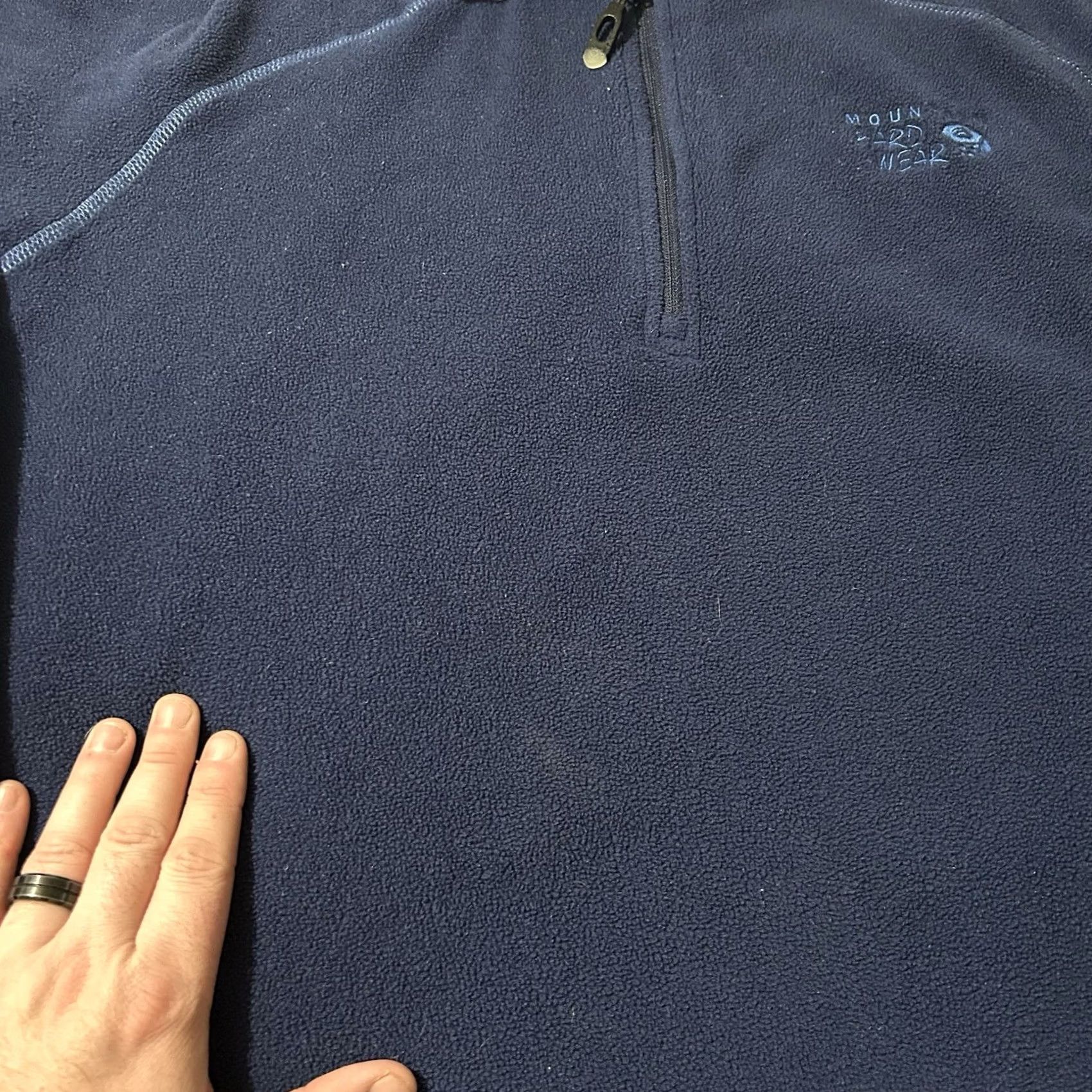 Mountain Hardwear Mountain Hardwear Men’s Polartec Fleece Quarter Zip Pullover Navy XL Size US XL / EU 56 / 4 - 3 Thumbnail
