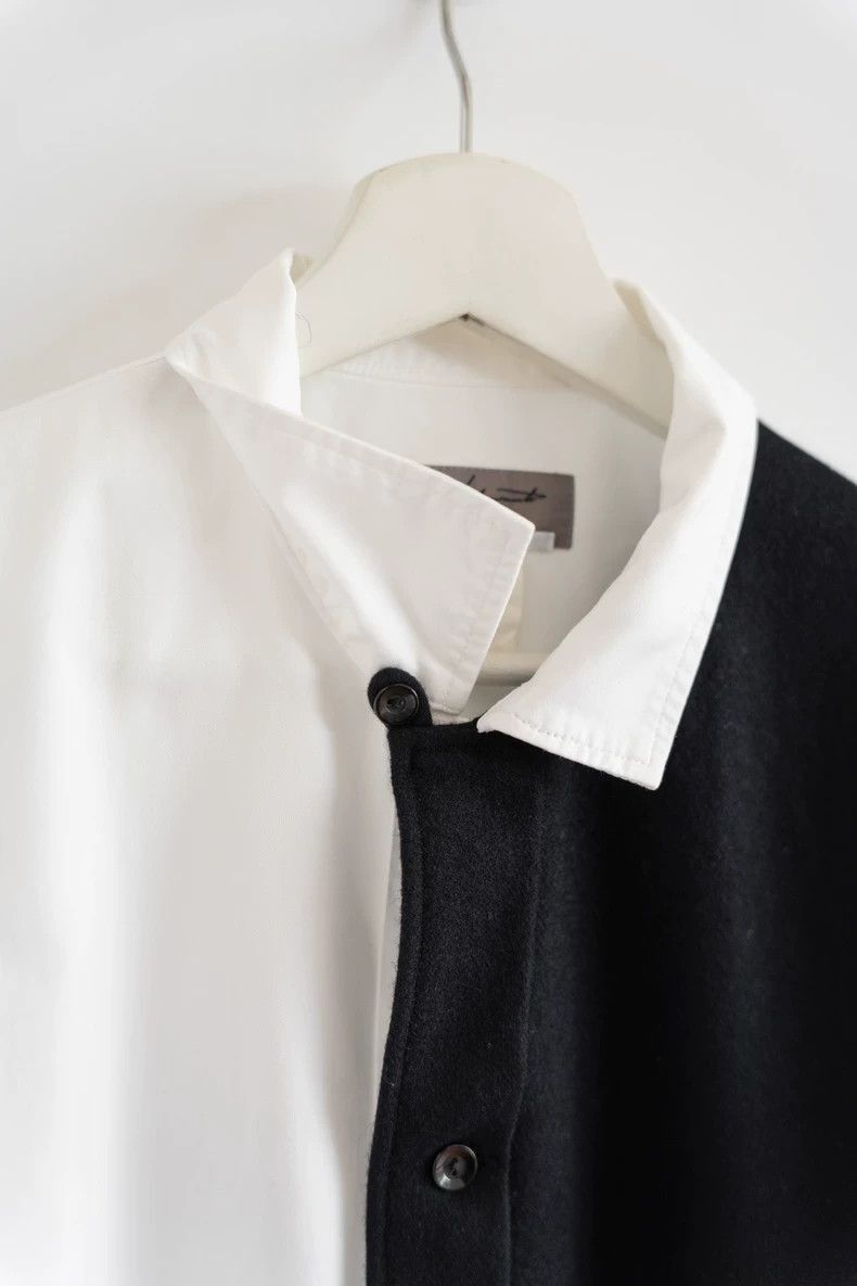 Yohji Yamamoto Yohji Yamamoto Yohji Yamamoto Black White Panel Shirt Size US M / EU 48-50 / 2 - 6 Thumbnail