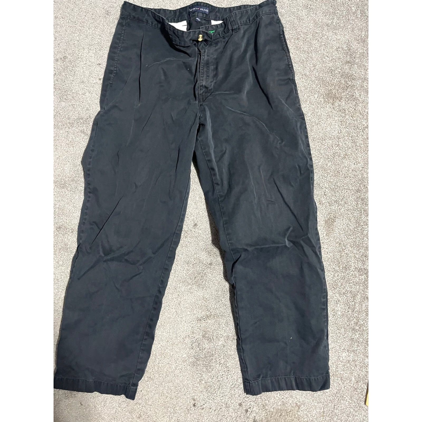Tommy Hilfiger Tommy Hilfiger Chino Pants Men Black Solid Straight Leg Size 40x32 Pants Mens Chino Straight Leg Tommy Hilfiger Size US 40 / EU 56 - 3 Thumbnail