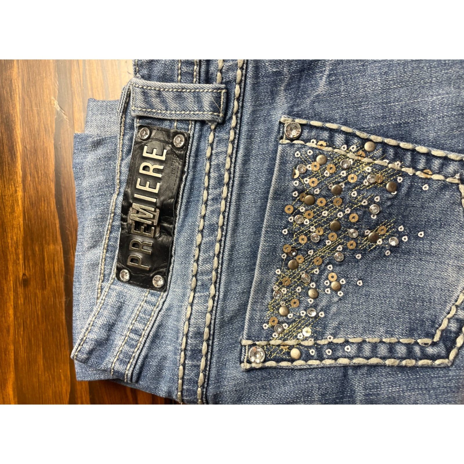 Vintage VINTAGE? No. Premiere Rue21 Jeans Women's 7/8 Blue Sequel Skinny Denim Contrast Stitch Jeans Womens 7/8 Blue Sequel Skinny Denim Contrast Stitch Size 30" / US 8 / IT 44 - 3 Thumbnail