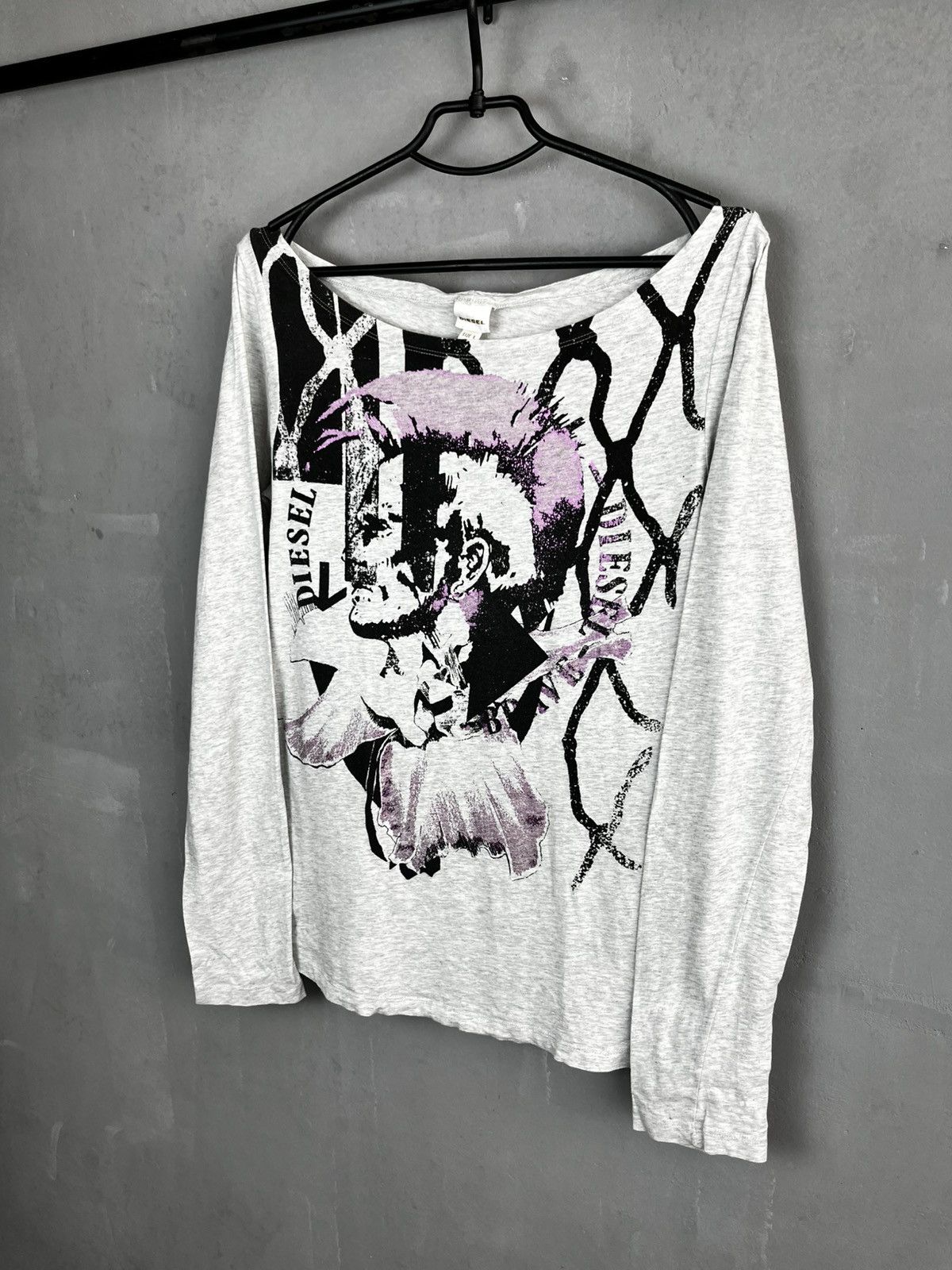 Diesel Diesel big logo vintage long sleeve size L Size L / US 10 / IT 46 - 1 Thumbnail