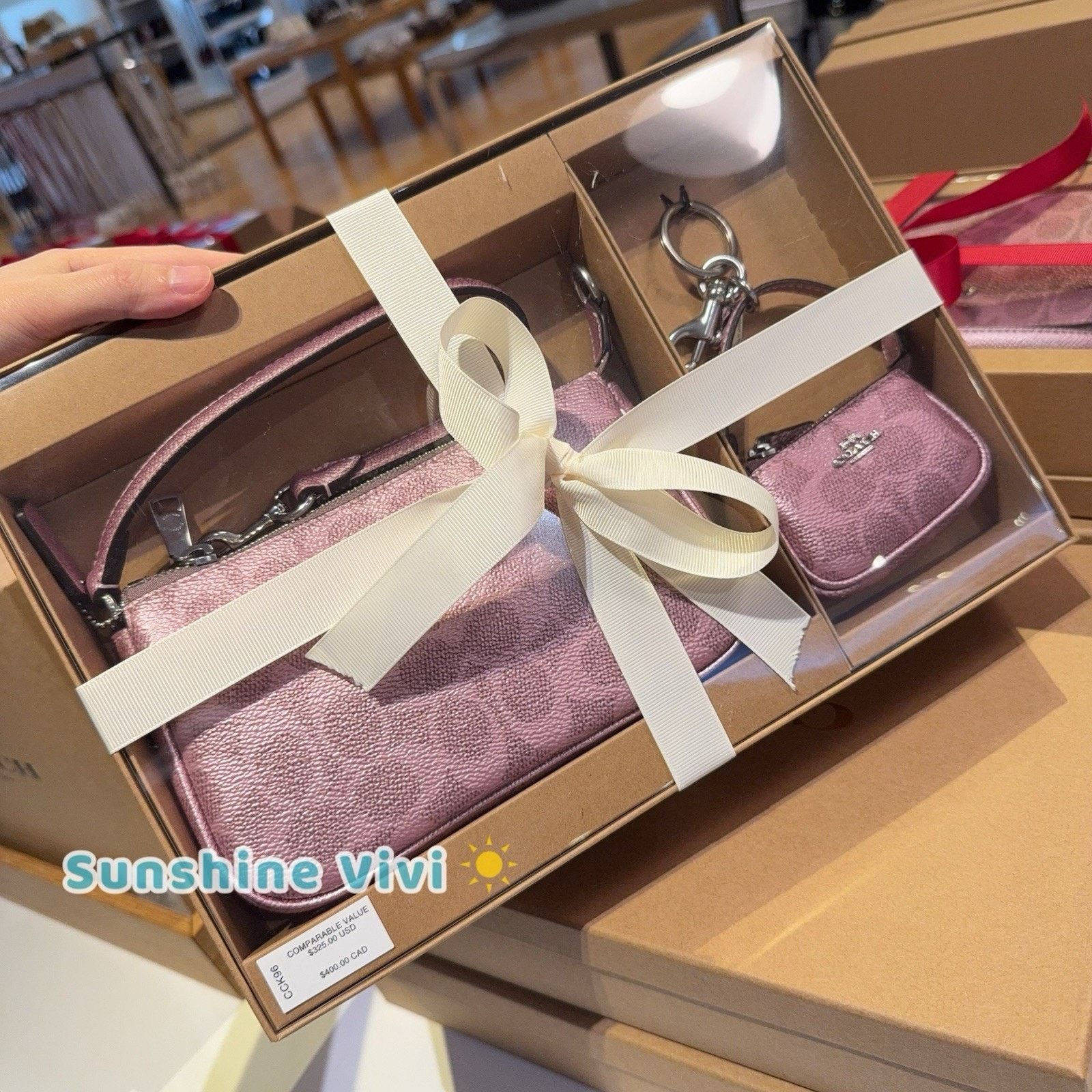 Coach NWT Coach Boxed Nolita 19 Bag Charm Set CCK96 Pink/Rose Size ONE SIZE - 6 Thumbnail