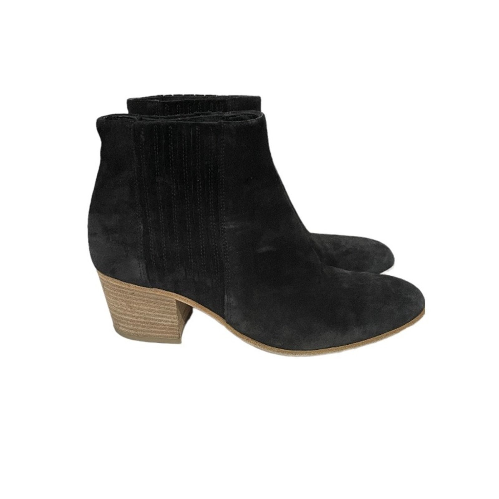 Vince Vince Black Suede Chukka Pull On Ankle Heeled Booties Size 7 Size US 7 / IT 37 - 1 Thumbnail