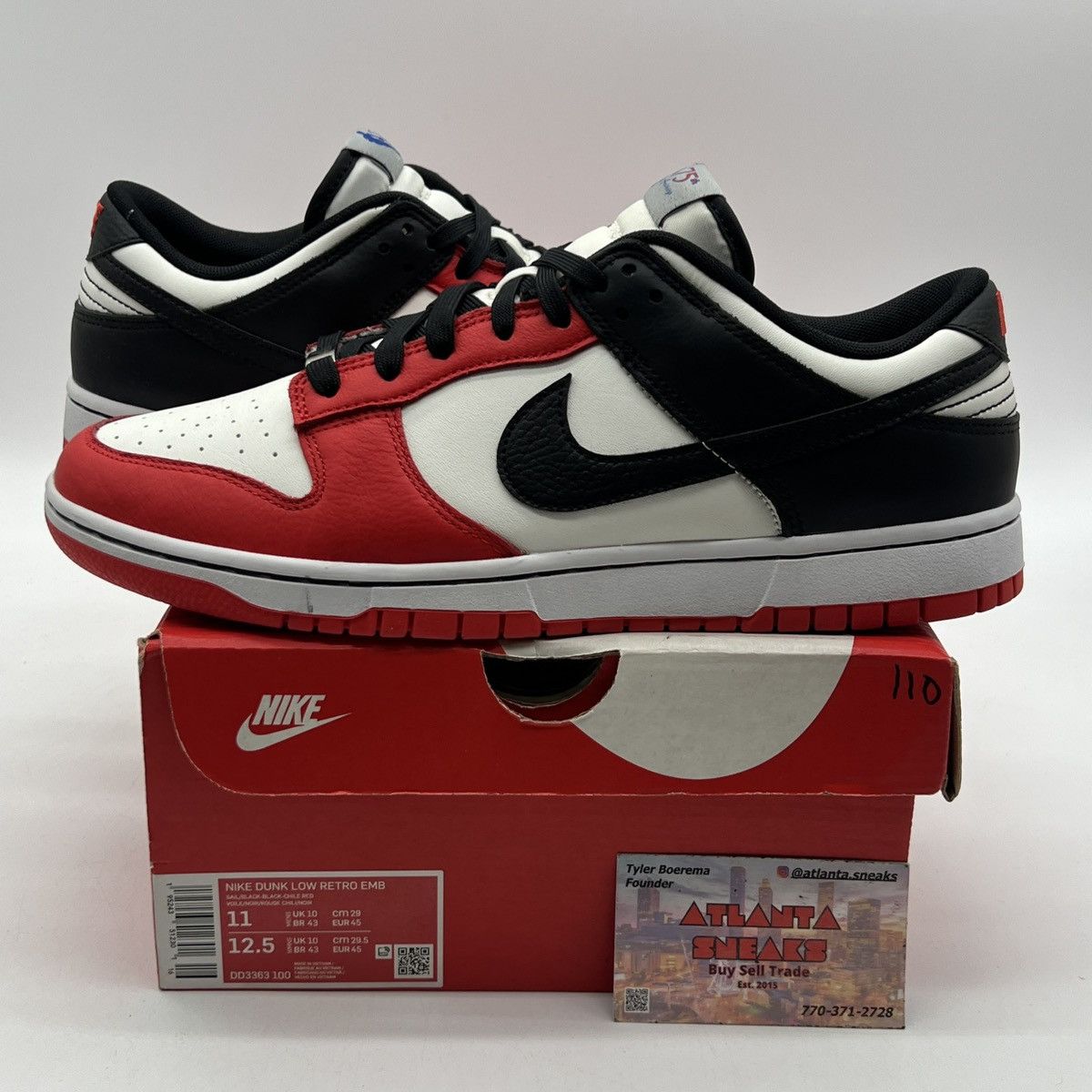 Nike NBA X Dunk Low 75Th anniversary bulls Size US 11 / EU 44 - 1 Thumbnail