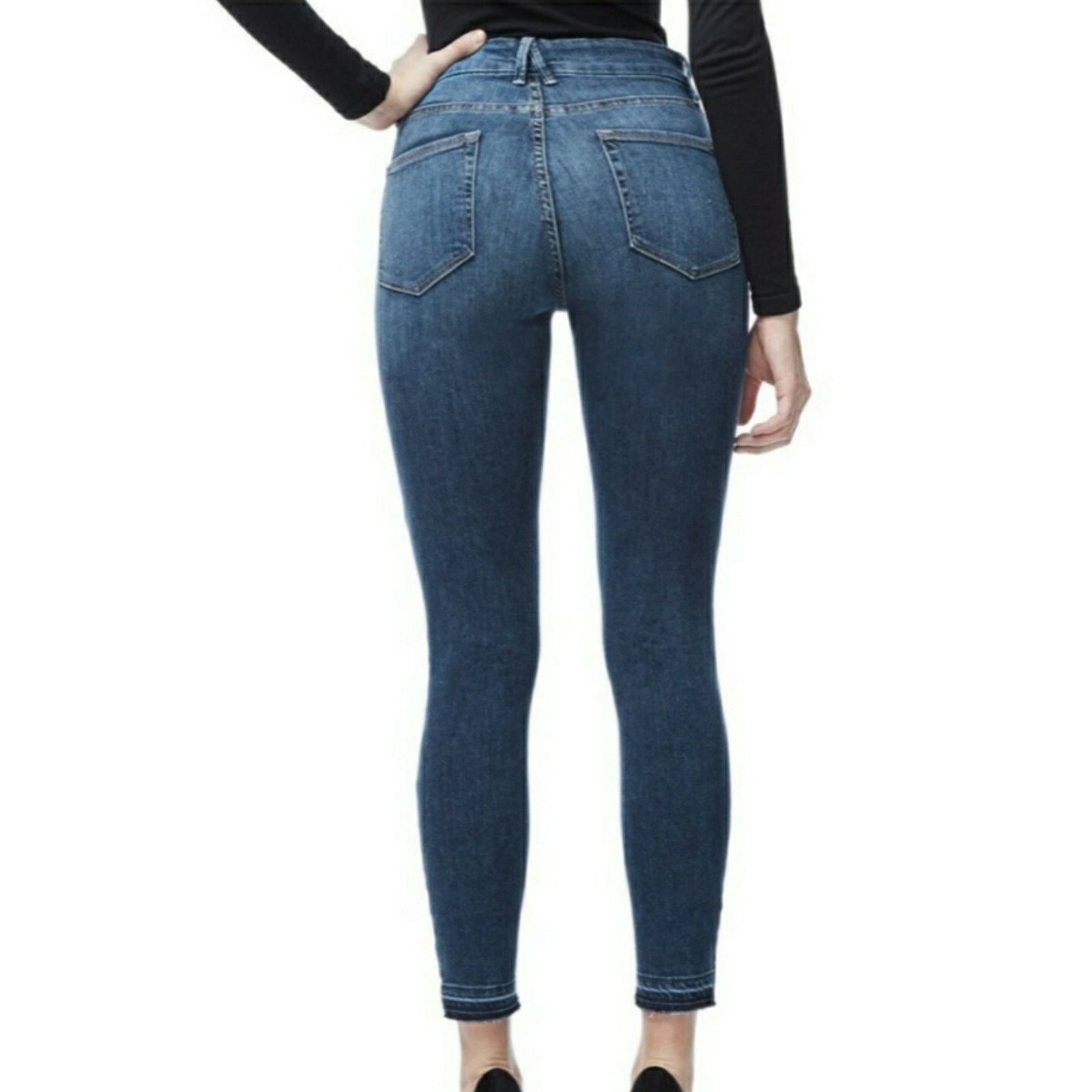 Good American Good American Good legs High-rise Blue Denim Released Hems Size 26" / US 2 / IT 38 - 2 Thumbnail