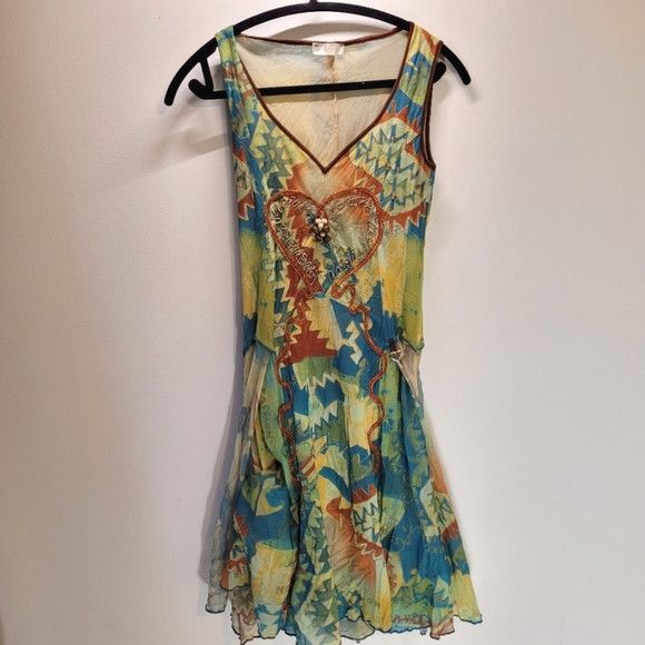 Shirt Passion Italia asymmetrical midi dress Y2K- size large