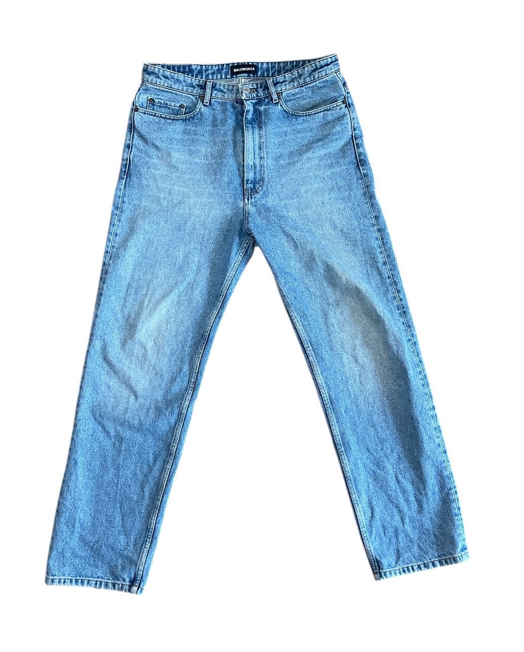 Balenciaga Balenciaga Oversized Logo Jeans Size US 31 - 1 Thumbnail