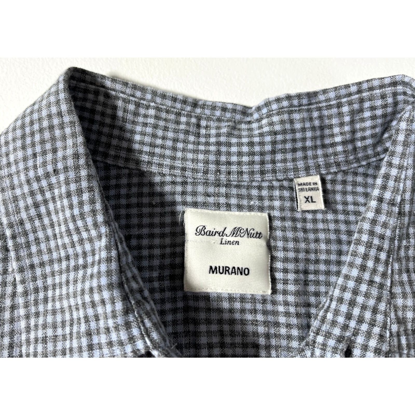 Murano VINTAGE Murano Shirt XL Blue Linen Button-Up Pockets Short Sleeve Casual Mens retro Baird McNutt Size US XL / EU 56 / 4 - 6 Thumbnail