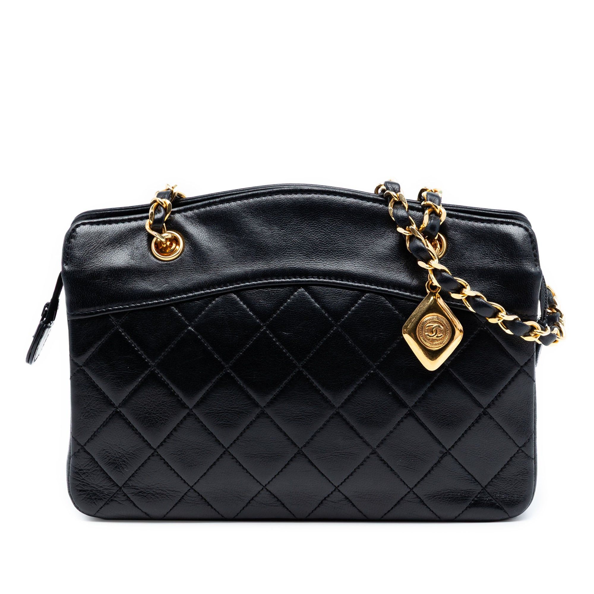 Chanel CC Quilted Lambskin Zip Handbag Size ONE SIZE - 1 Thumbnail