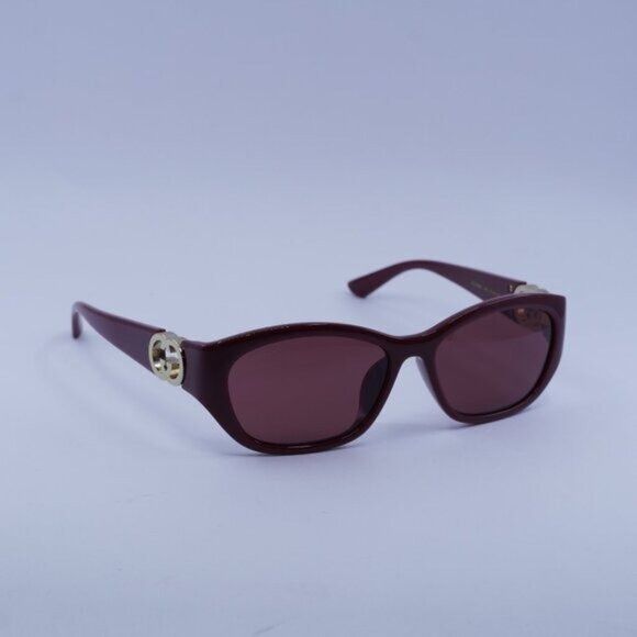 Gucci Gucci GG1826SK 003 Sunglasses Burgundy Geometric Frame Size ONE SIZE - 1 Thumbnail