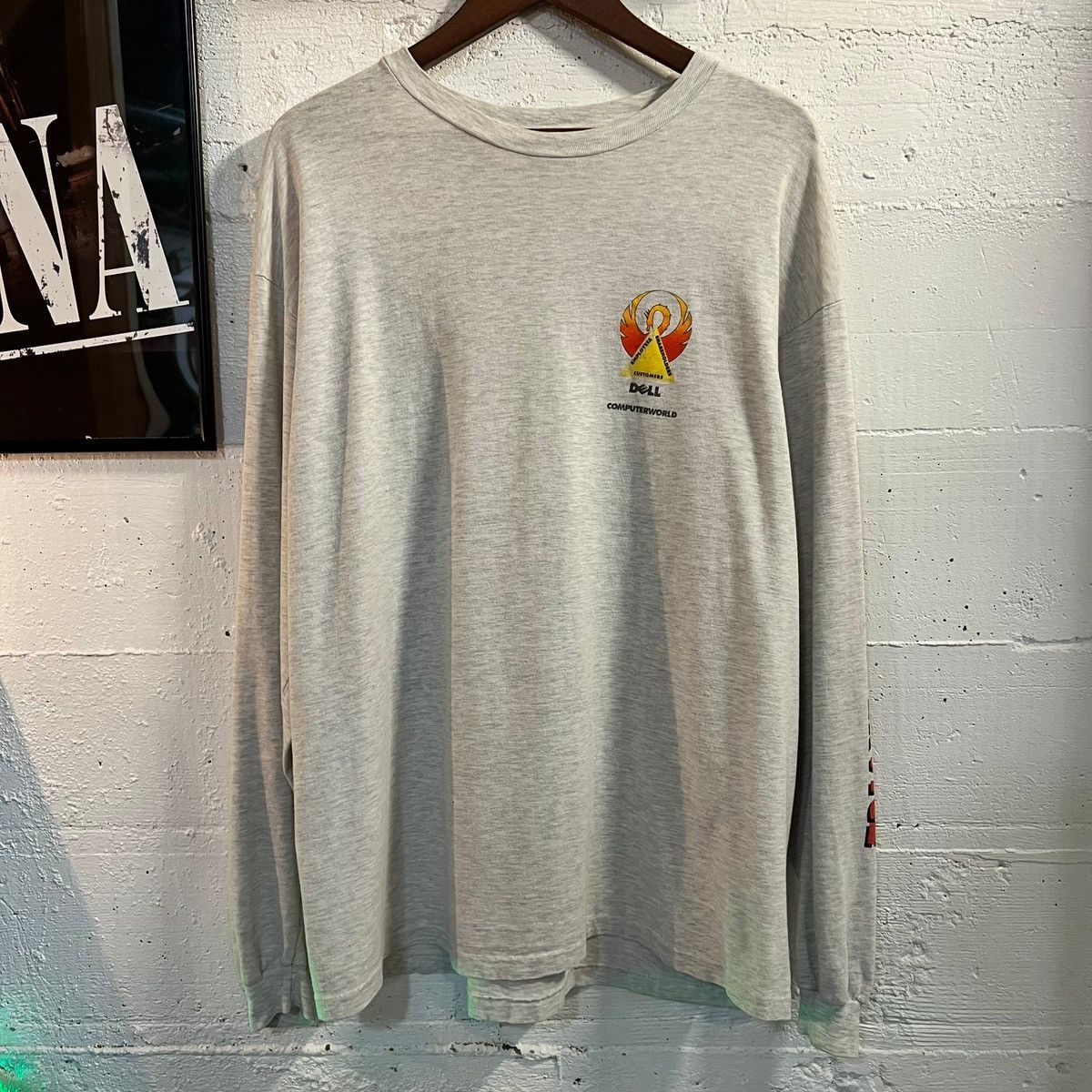 Vintage Vintage 90's Dell Computers 'Phoenix' Long Sleeve T-Shirt Size US XL / EU 56 / 4 - 1 Thumbnail