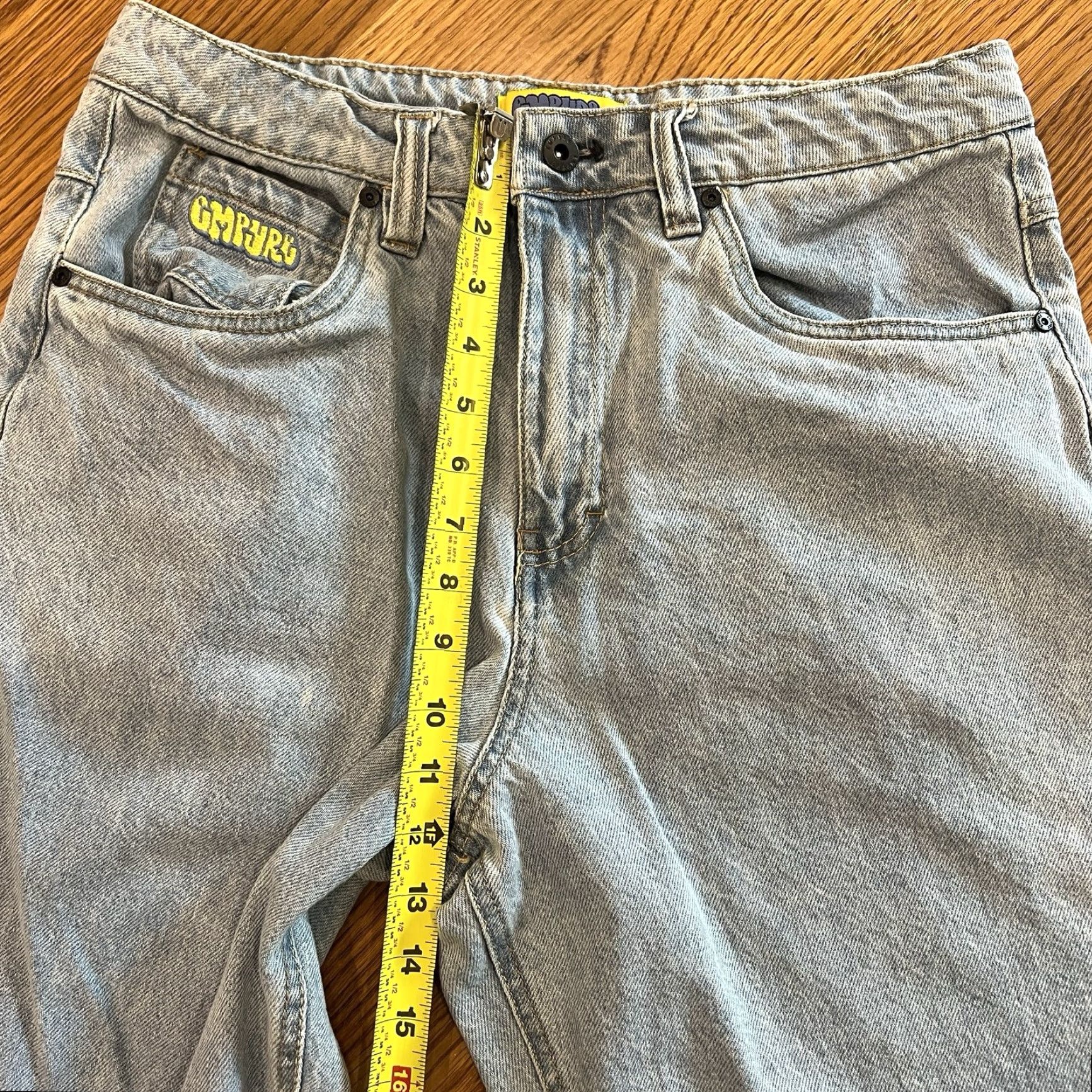 Empyre Empyre Y2K Grunge Wide-Leg Jeans Women Size 30x28 Light Wash Blue Relaxed Fit Size 30" / US 8 / IT 44 - 7 Thumbnail