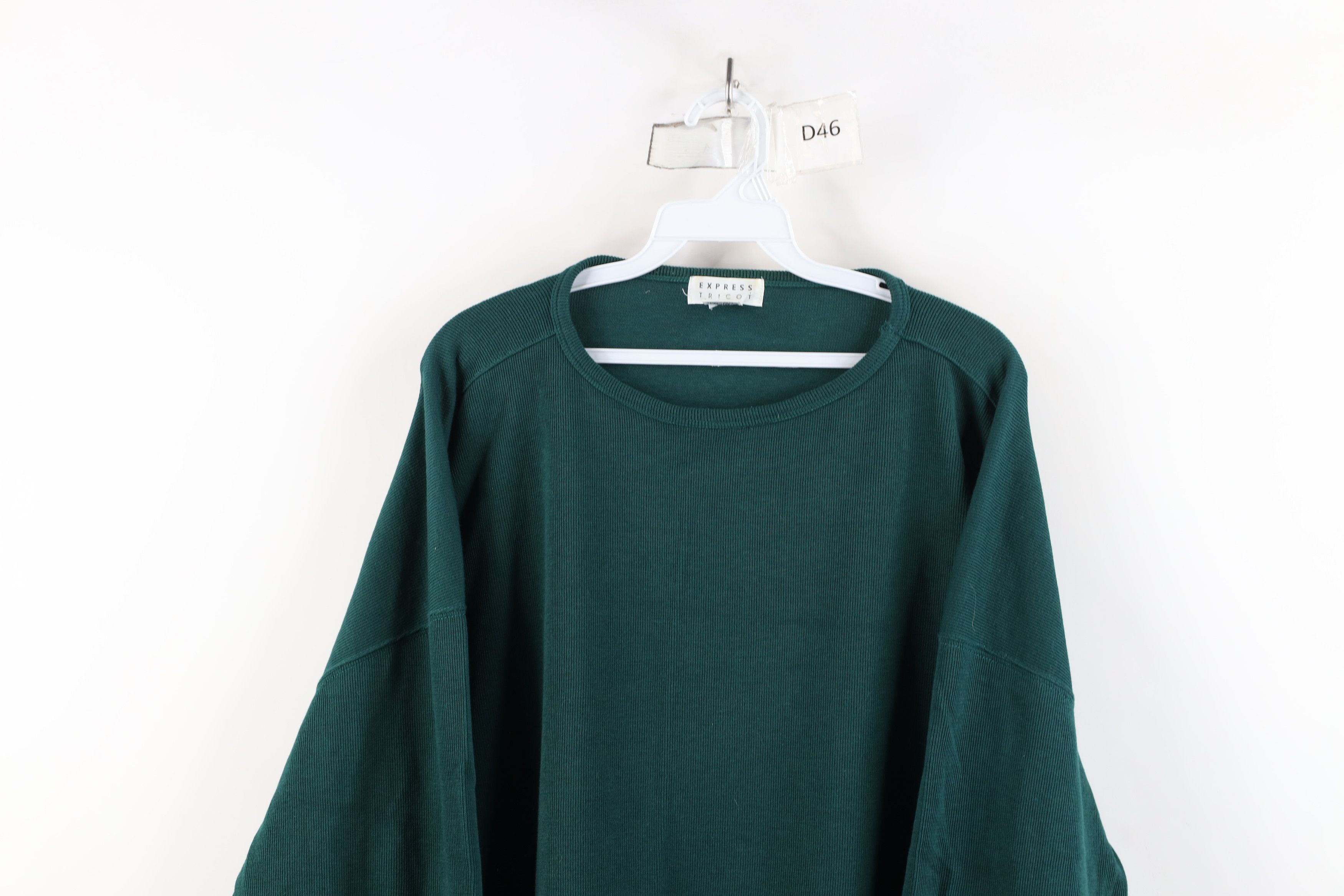 Express × Vintage Vintage 90s Express Thermal Ribbed Knit 3/4 Sleeve T-Shirt Size XL / US 12-14 / IT 48-50 - 2 Thumbnail