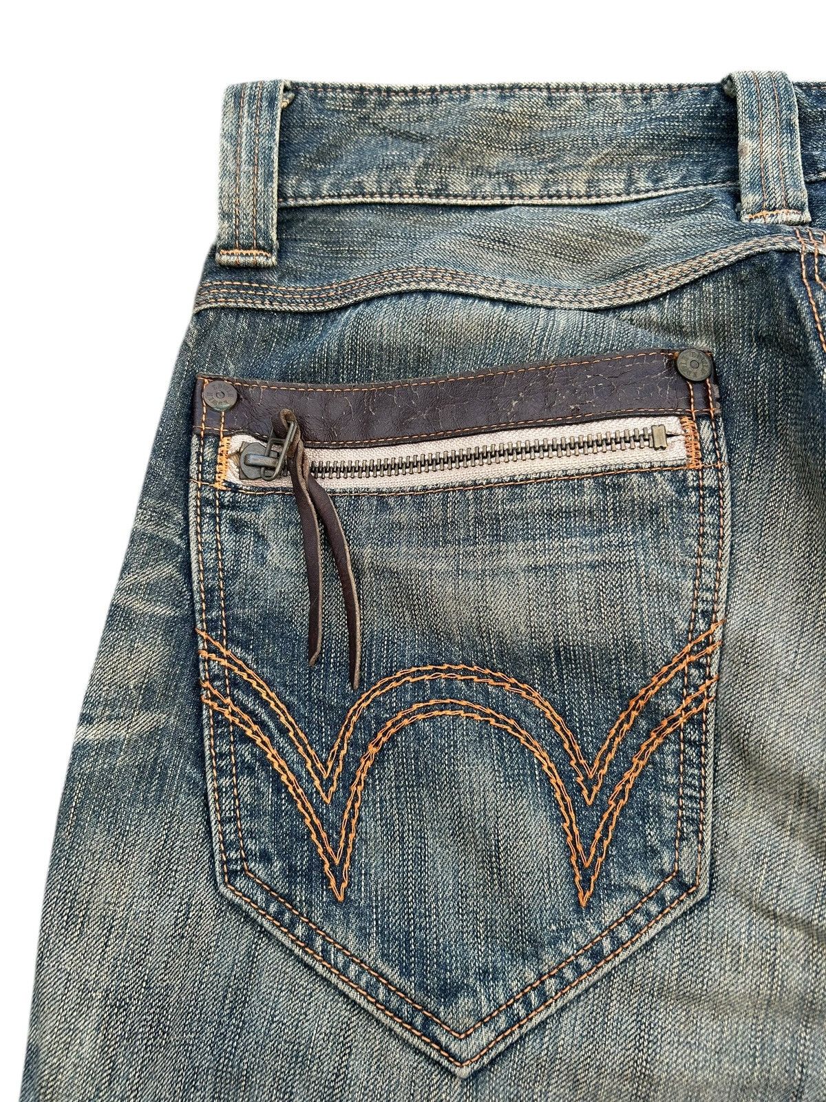 Kapital Vintage Edwin Rusty Mudwash Distressed Denim Jeans Size US 32 / EU 48 - 8 Thumbnail
