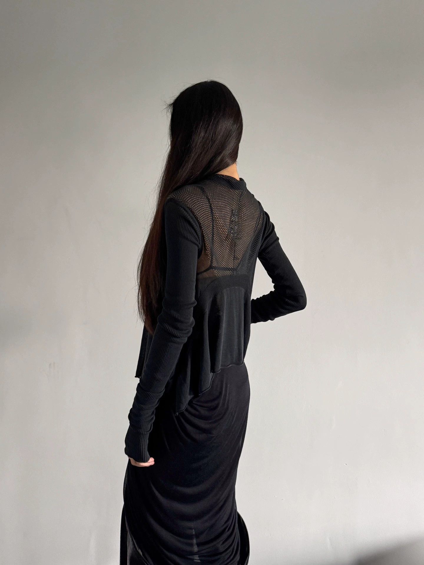 Rick Owens Rick Owens 14ss Mesh Irregular Knit Cardigan S Vtg Size S / US 4 / IT 40 - 7 Thumbnail