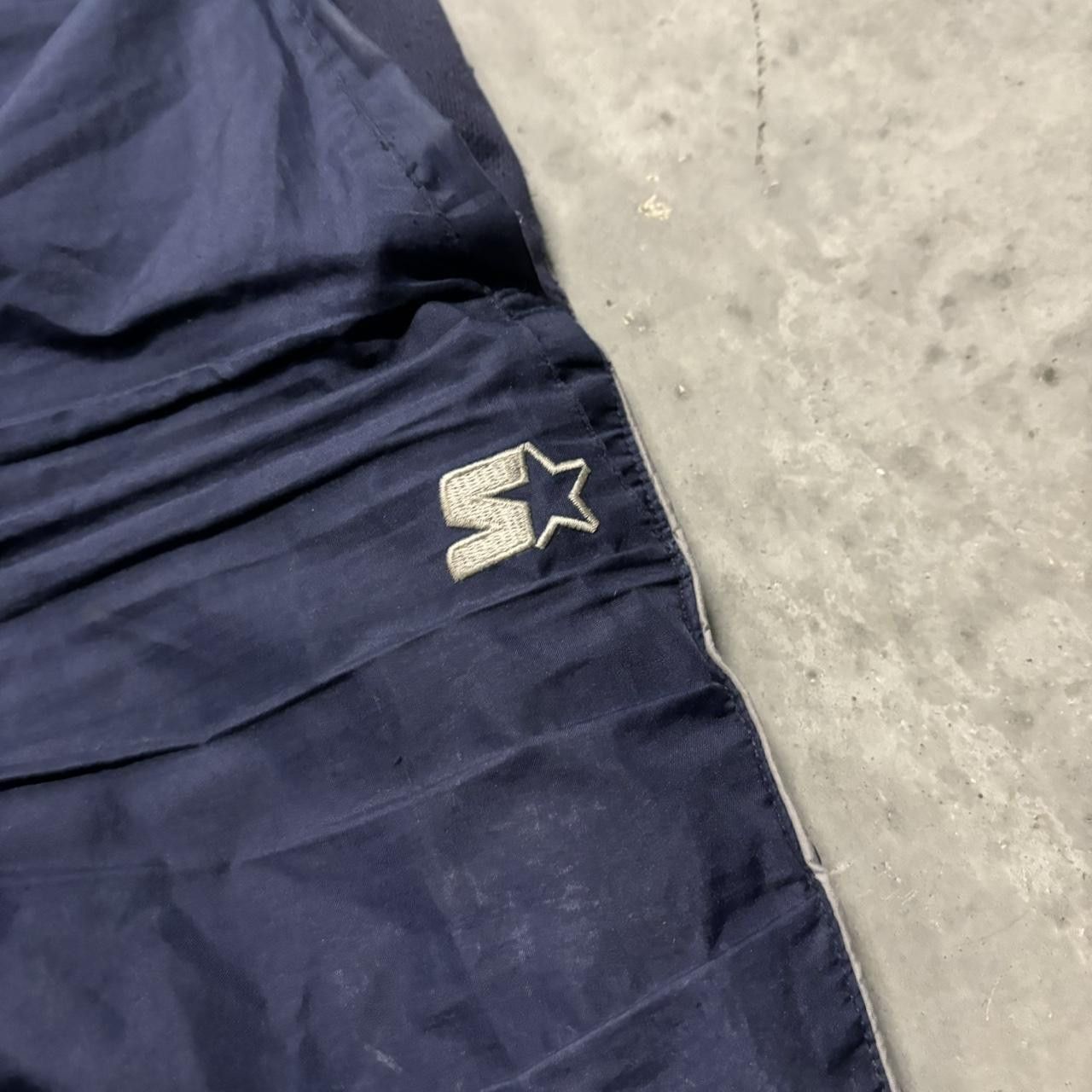 Japanese Brand × Vintage Crazy Vintage Y2K/2000s Baggy Navy Blue Skater Drill Track Pants! Size US 32 / EU 48 - 4 Thumbnail