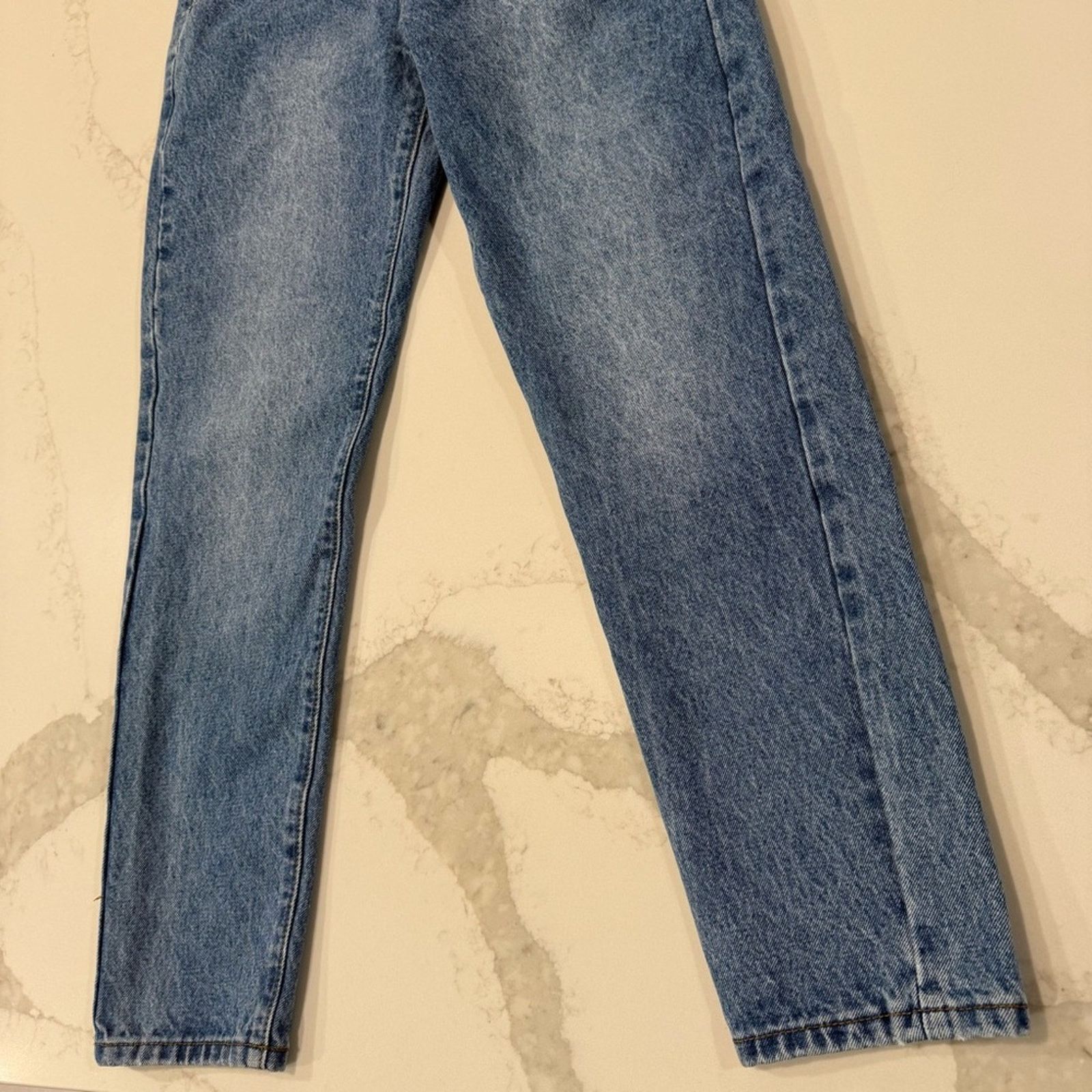 PRINCESS POLLY Princess Polly Two-Tone HR Mom Jeans Straight Leg Womens 6 Size 28" / US 6 / IT 42 - 3 Thumbnail