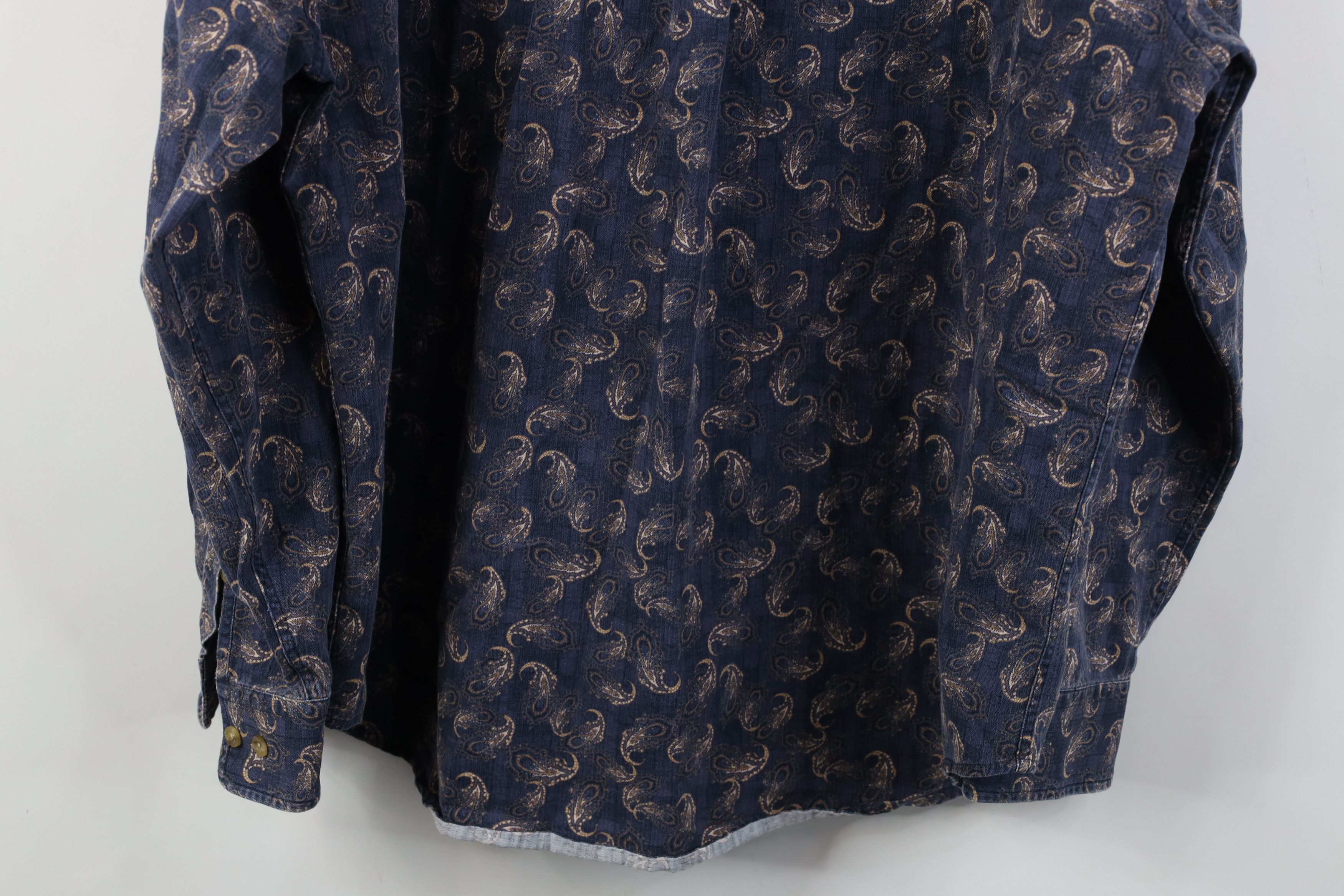 Vintage Vintage 90s Streetwear Paisley Collared Button Down Shirt Size US XXL / EU 58 / 5 - 11 Thumbnail