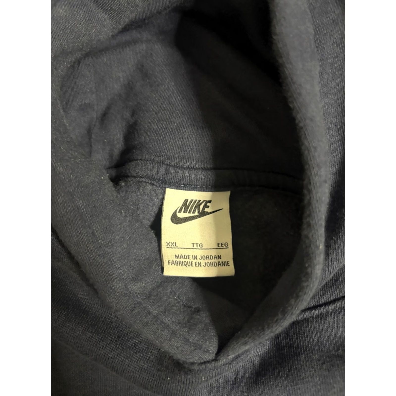 Nike Nike Mens 2XL Blue Pullover Fleece Hoodie Embroidered Swoosh Logo Sweatshirt Size US XXL / EU 58 / 5 - 3 Thumbnail